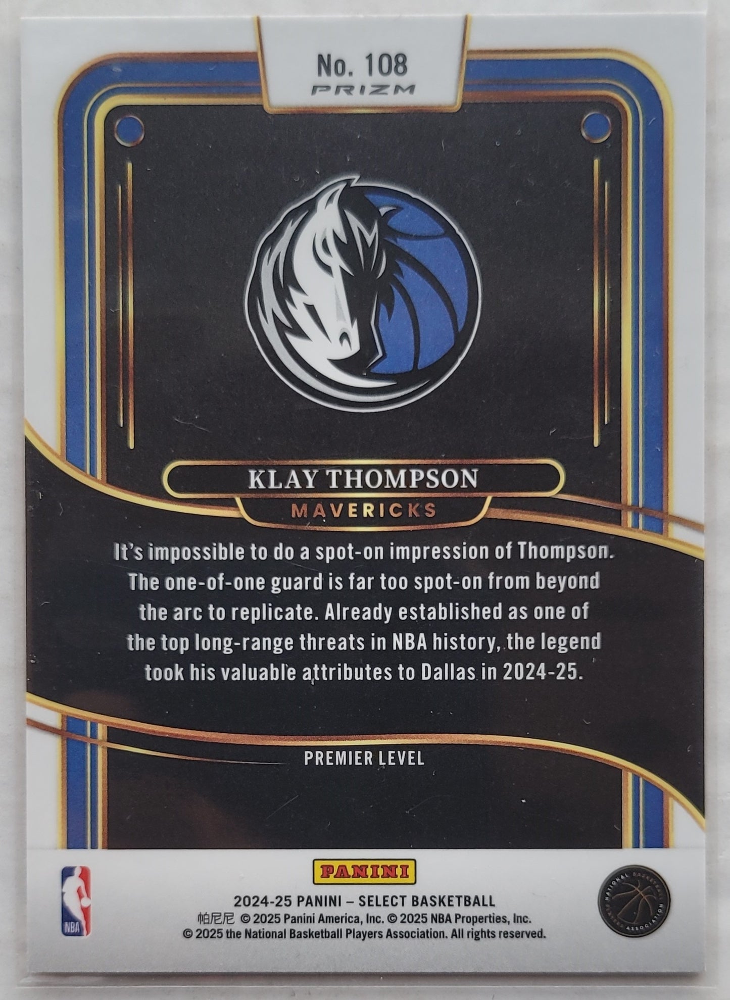 Klay Thompson - 2024-25 Select Orange Flash Prizms #108