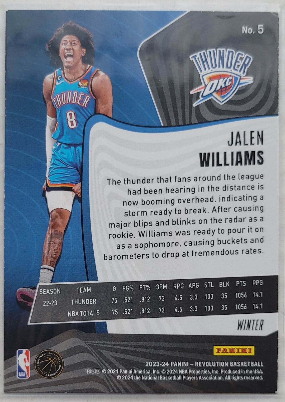 Jalen Williams - 2023-24 Panini Revolution Winter #5