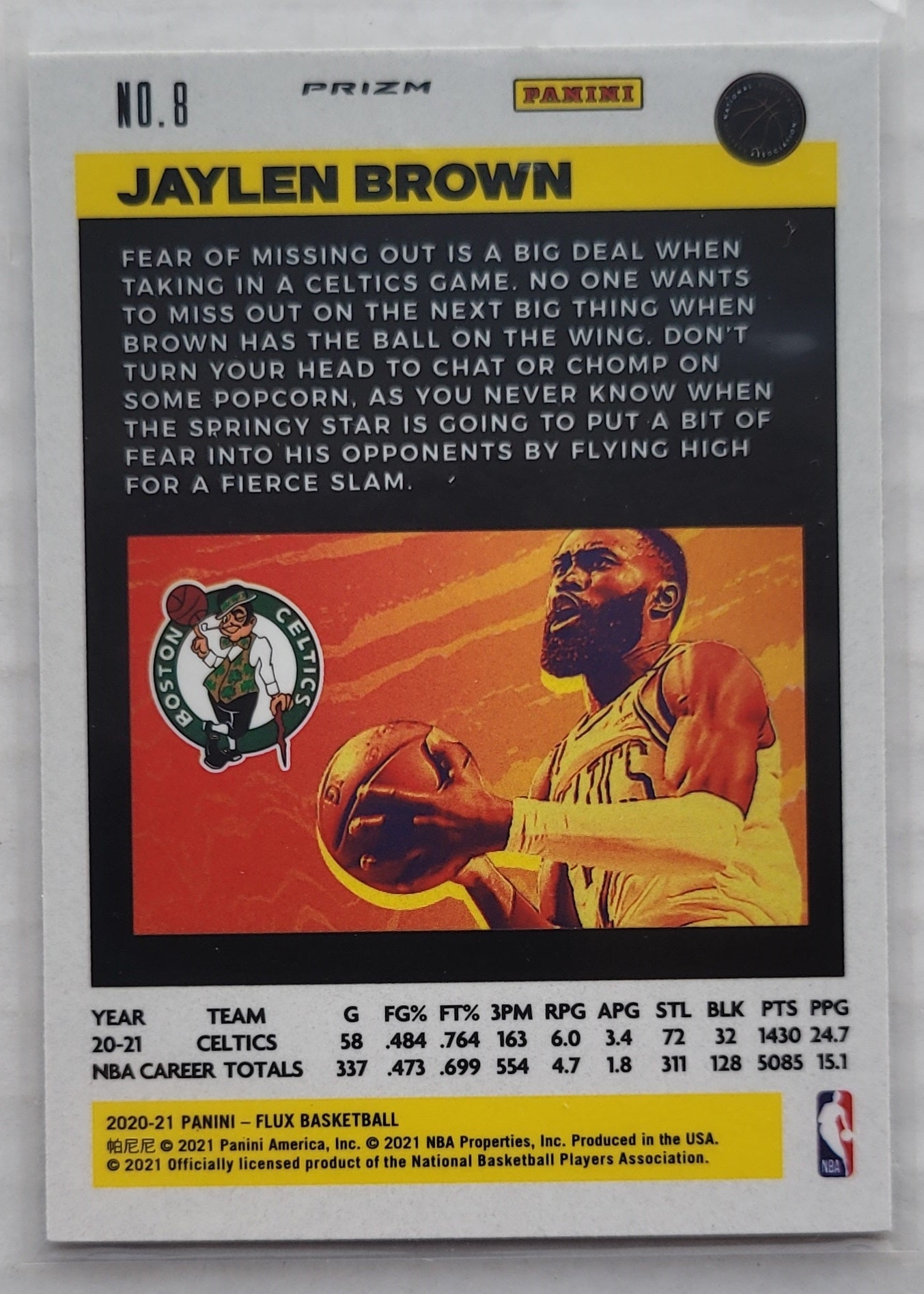 Jaylen Brown - 2020-21 Panini Flux Silver Mojo #8