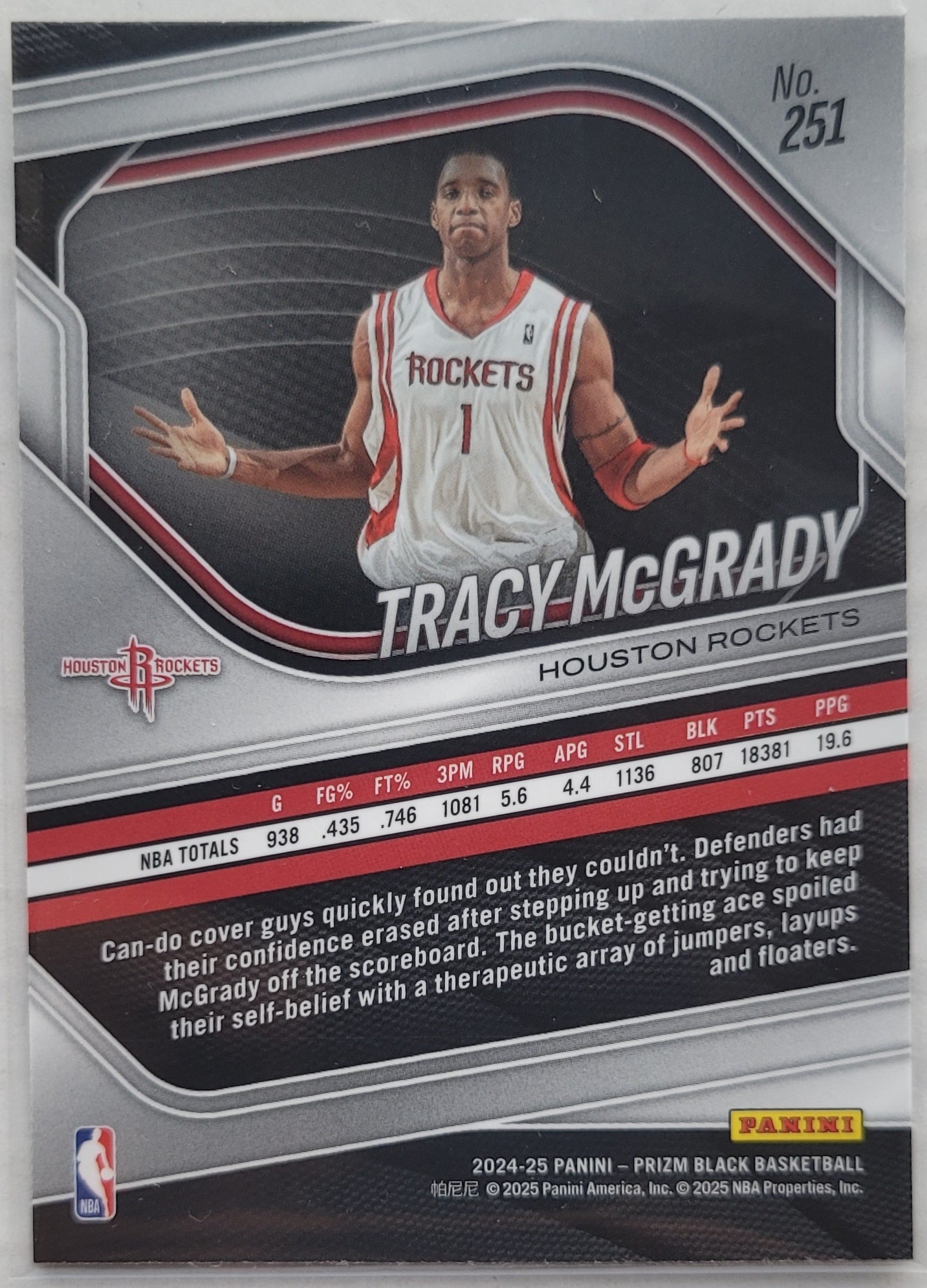 Tracy McGrady - 2024-25 Panini Prizm Black #251 LGD