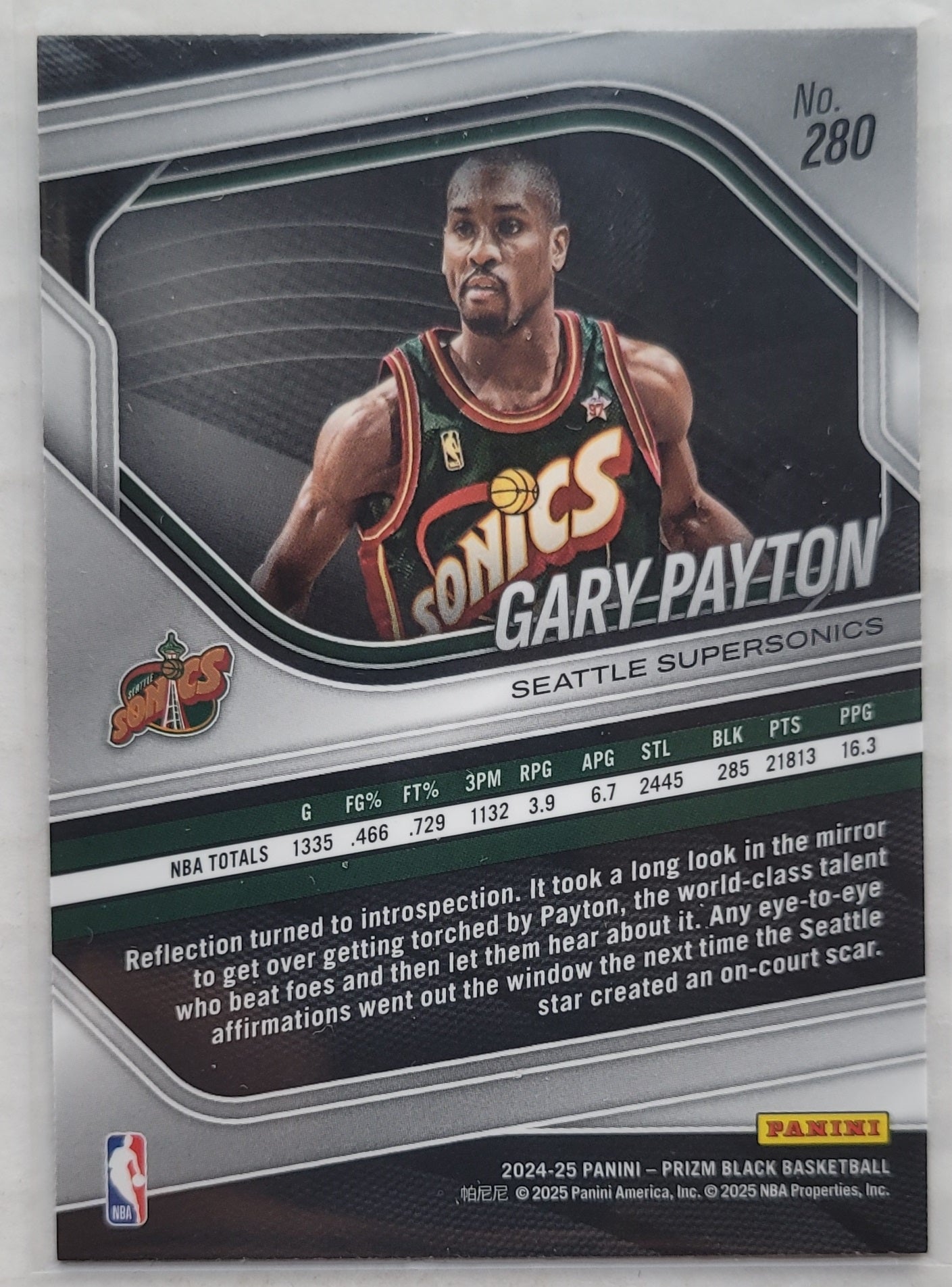 Gary Payton - 2024-25 Panini Prizm Black #280 LGD