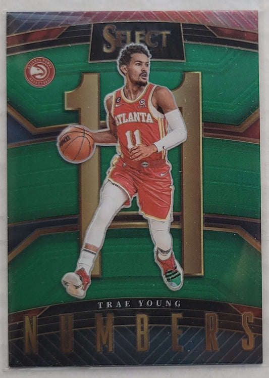 Trae Young - 2022-23 Select Numbers Prizms Green #12