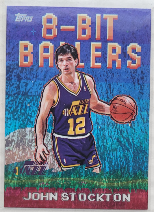 John Stockton - 2025-26 Topps 8-Bit Ballers Holo Foil #8B24
