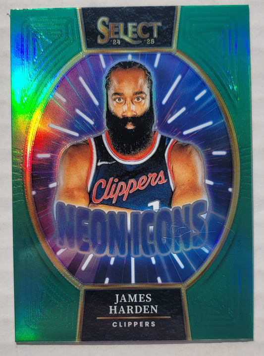 James Harden - 2024-25 Select Neon Icon Green Prizms #1