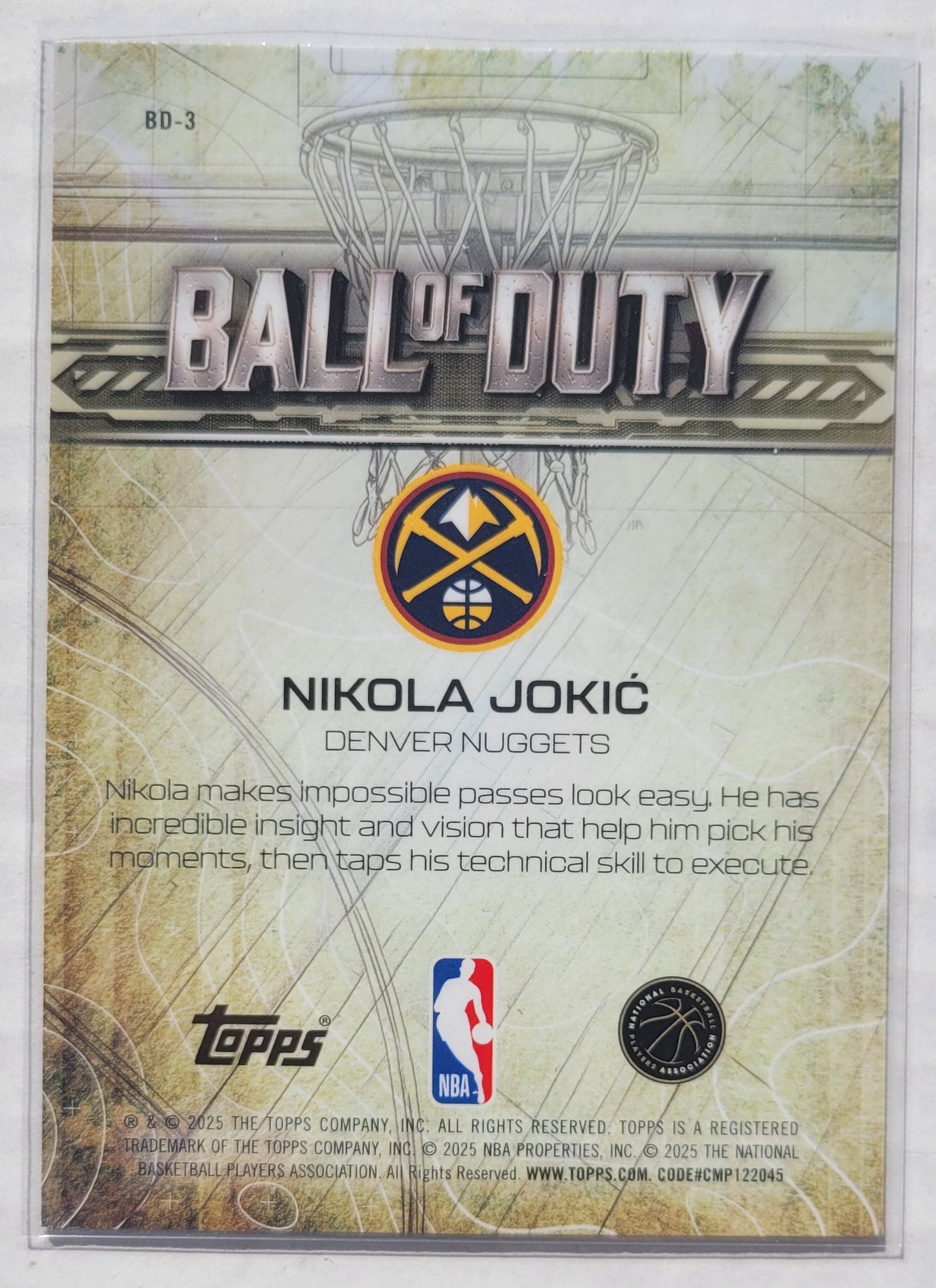 Nikola Jokic - 2025-26 Topps Chrome Ball of Duty #BD3