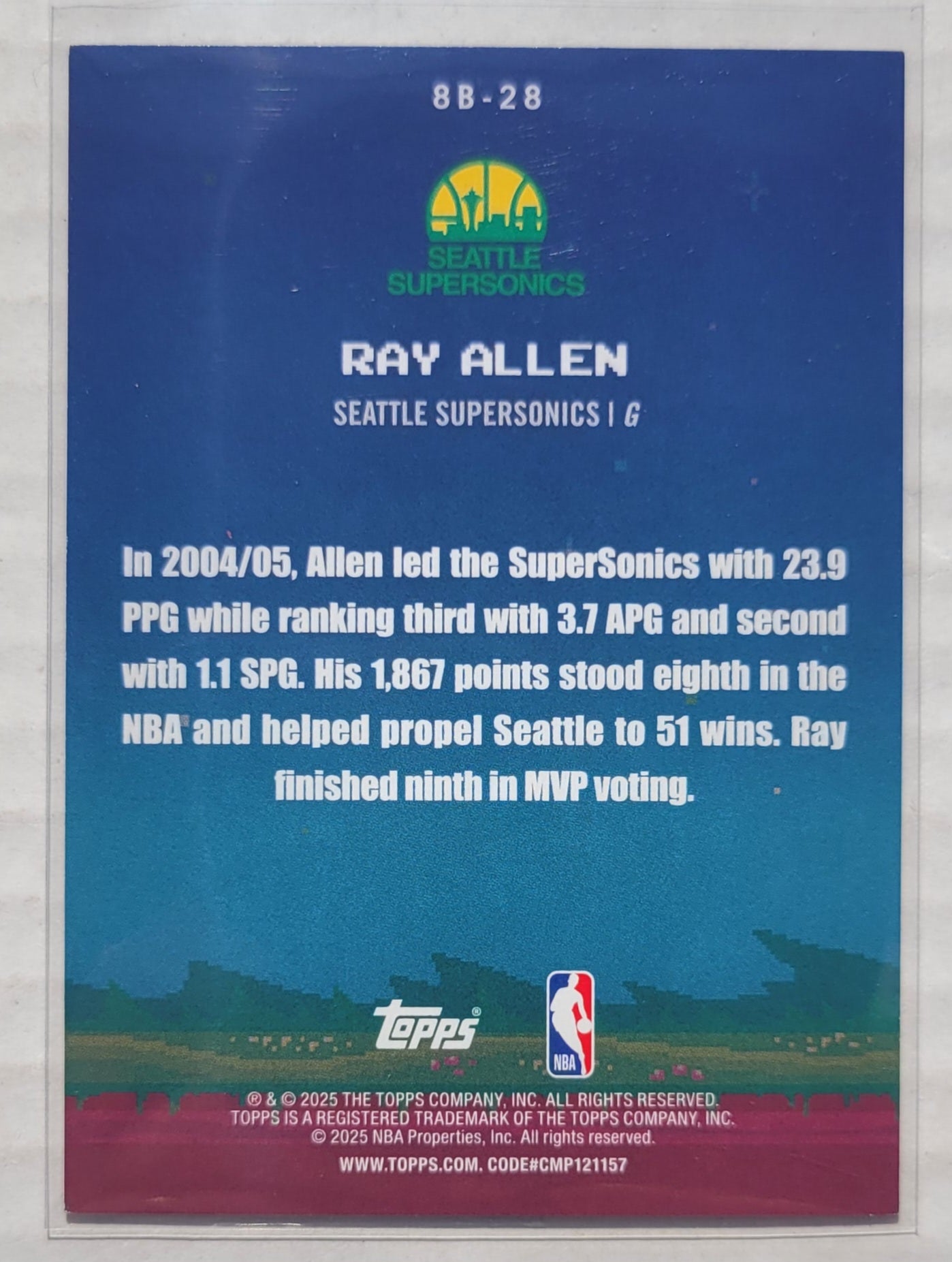 Ray Allen - 2025-26 Topps 8-Bit Ballers #8B28