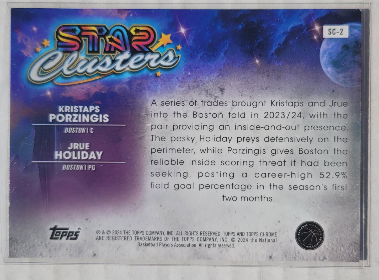 Jrue Holiday / Kristaps Porzingis - 2023-24 Topps Cosmic Chrome Star Clusters #SC2