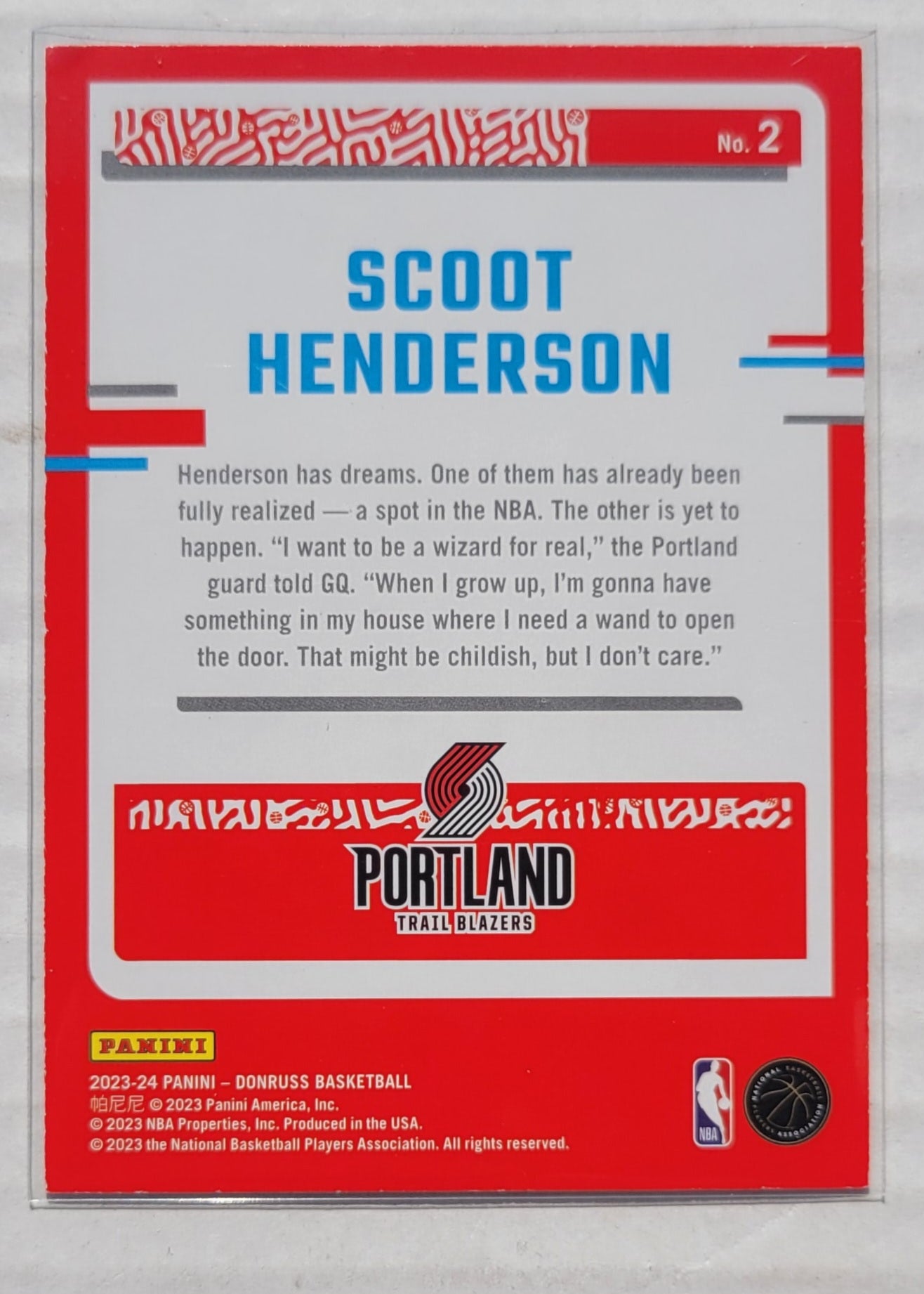 Scoot Henderson - 2023-24 Donruss The Rookies #2