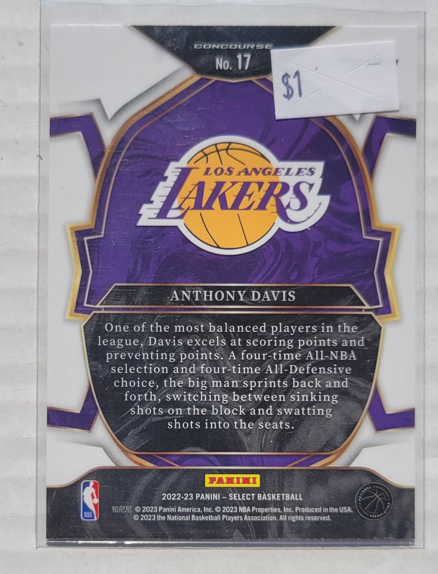Anthony Davis - 2022-23 Select Prizms Blue #17