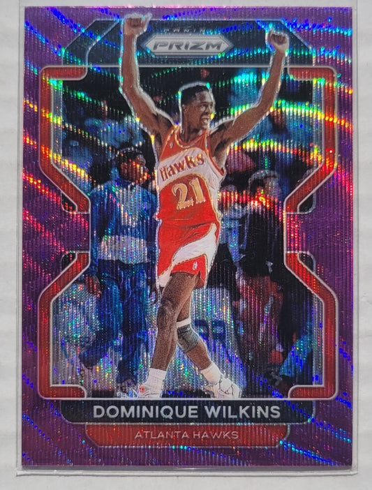 Dominique Wilkins - 2021-22 Panini Prizm Prizms Purple Wave #252