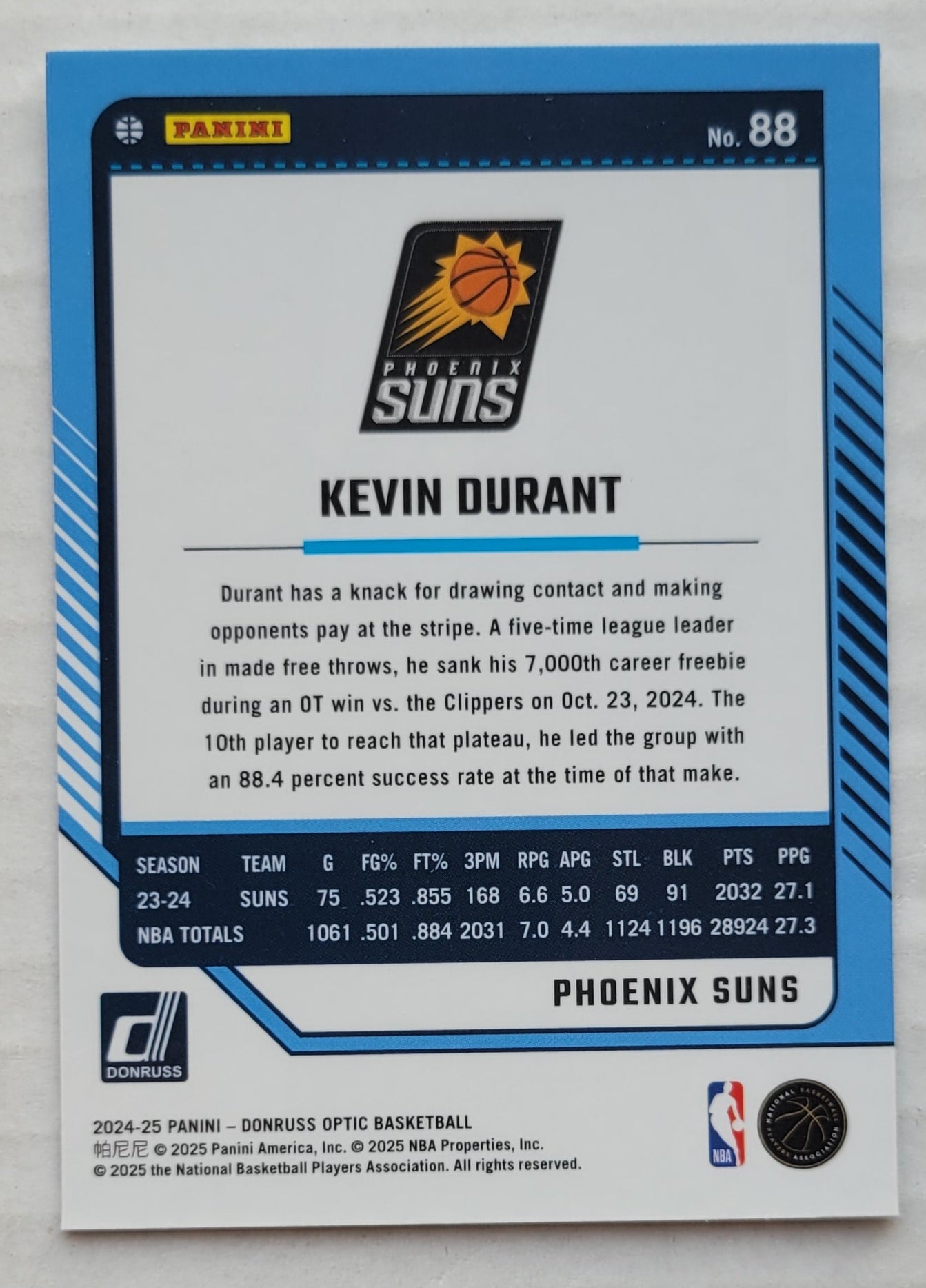 Kevin Durant - 2024-25 Donruss Optic #88