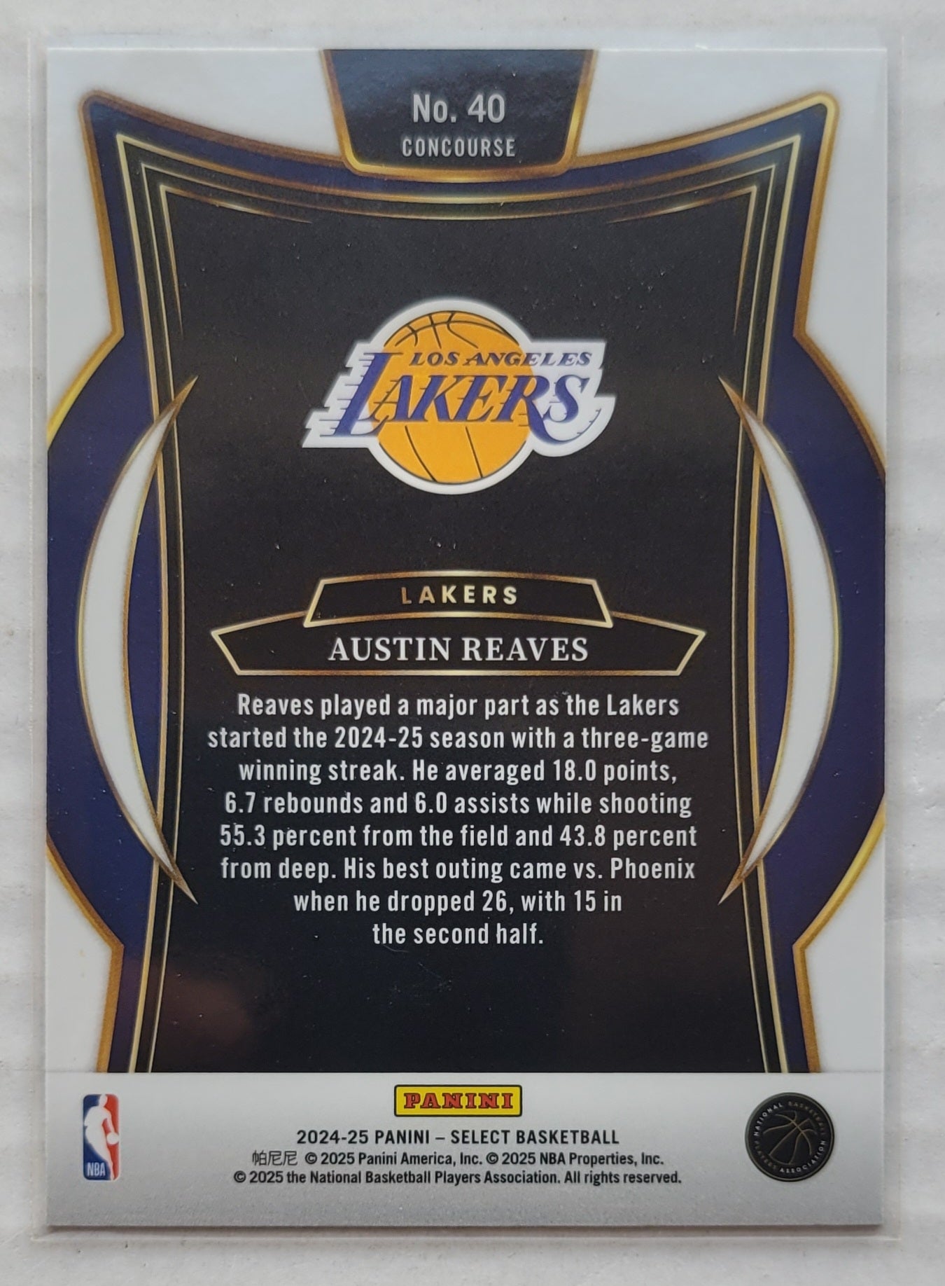 Austin Reaves - 2024-25 Select Blue #40