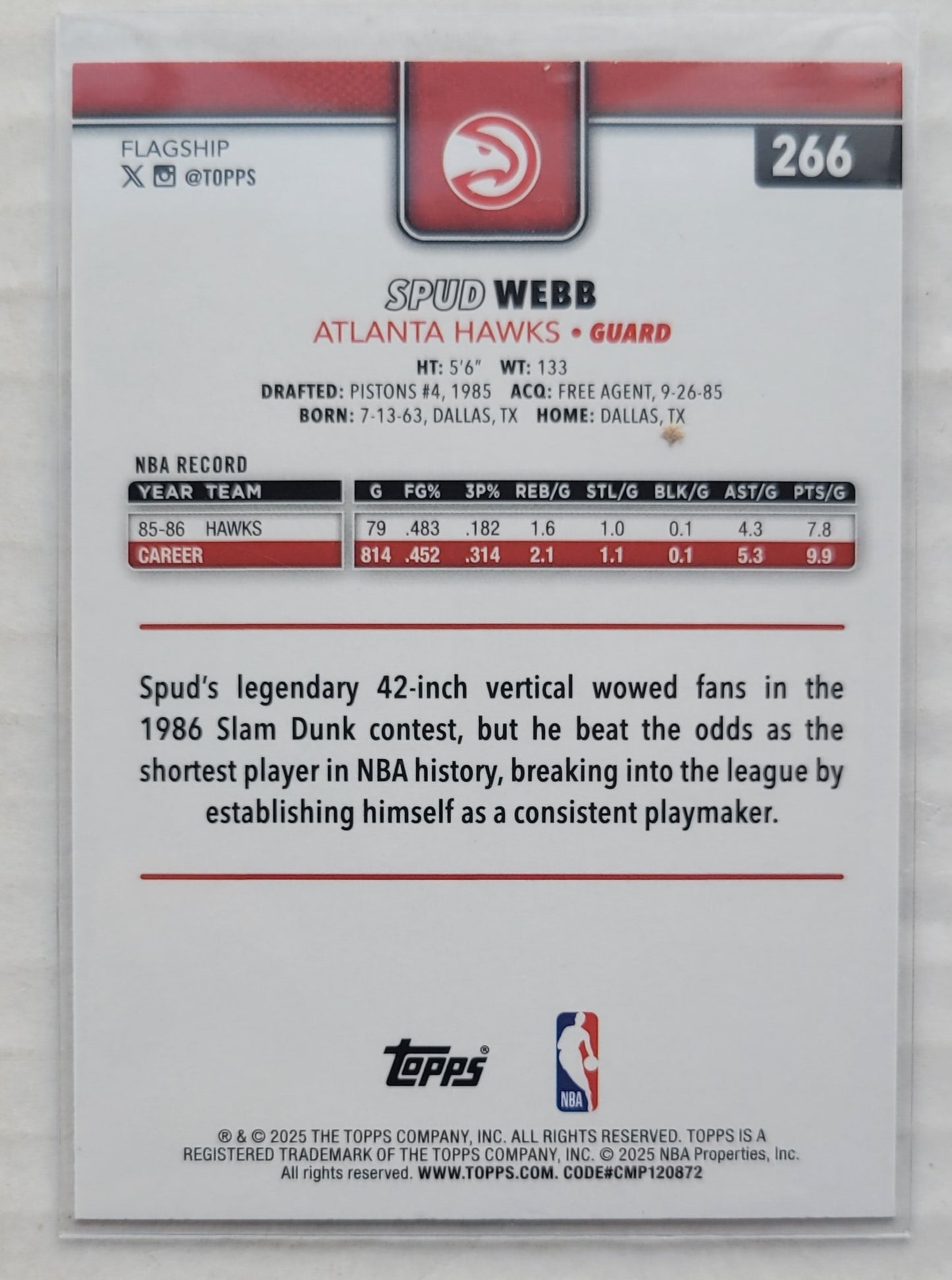 Spud Webb - 2025-26 Topps Rainbow Foilboard #266