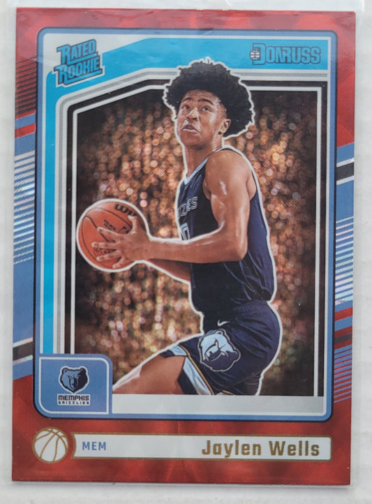 Jaylen Wells - 2024-25 Donruss Optic Preview Red Cracked Ice #245 RR RC