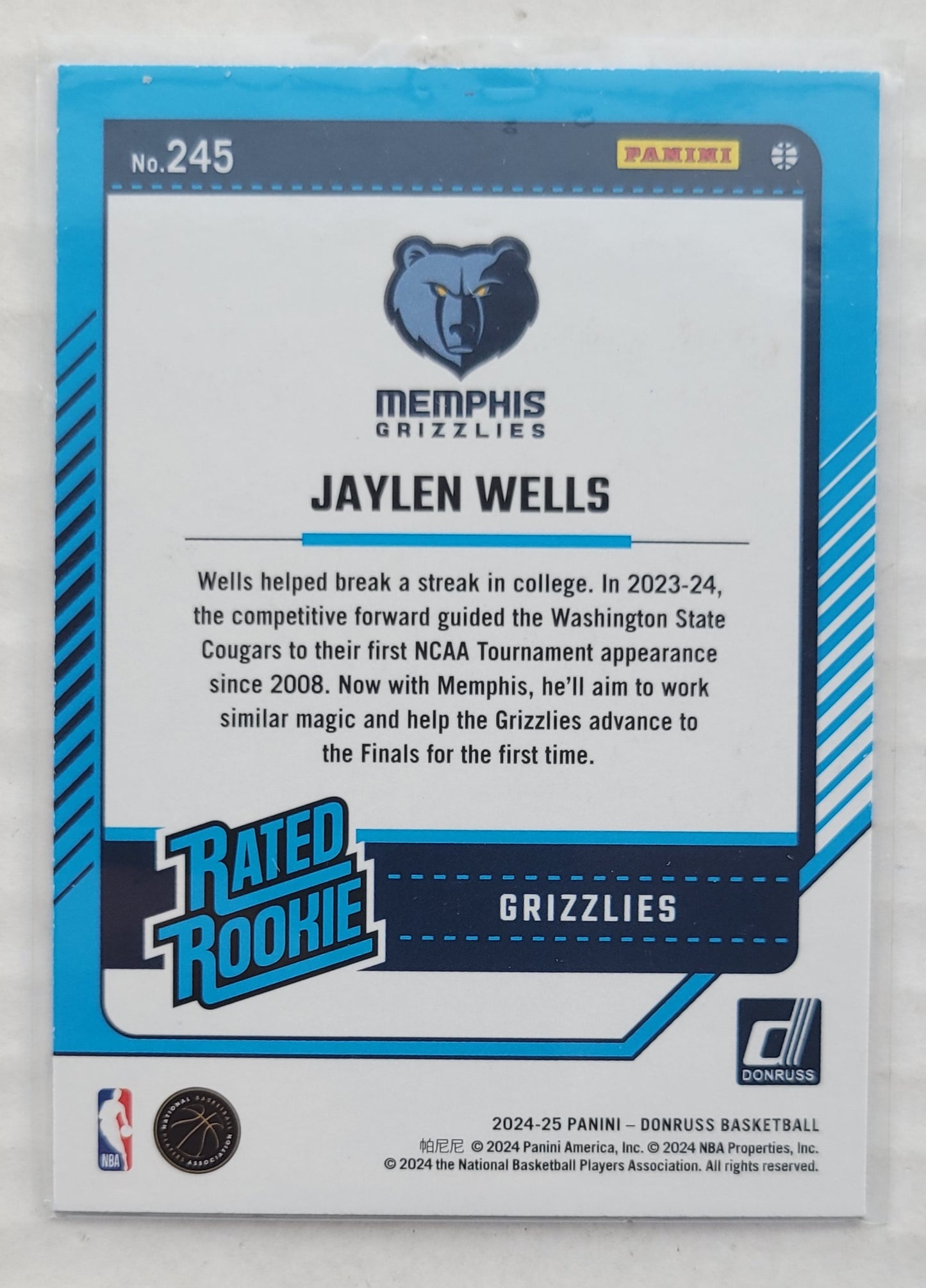 Jaylen Wells - 2024-25 Donruss Optic Preview Red Cracked Ice #245 RR RC