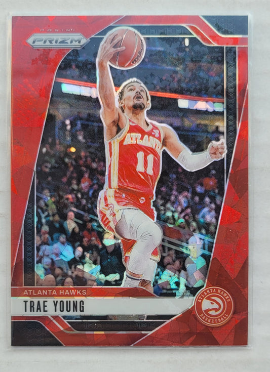 Trae Young - 2024-25 Panini Prizm Prizms Red Ice #84