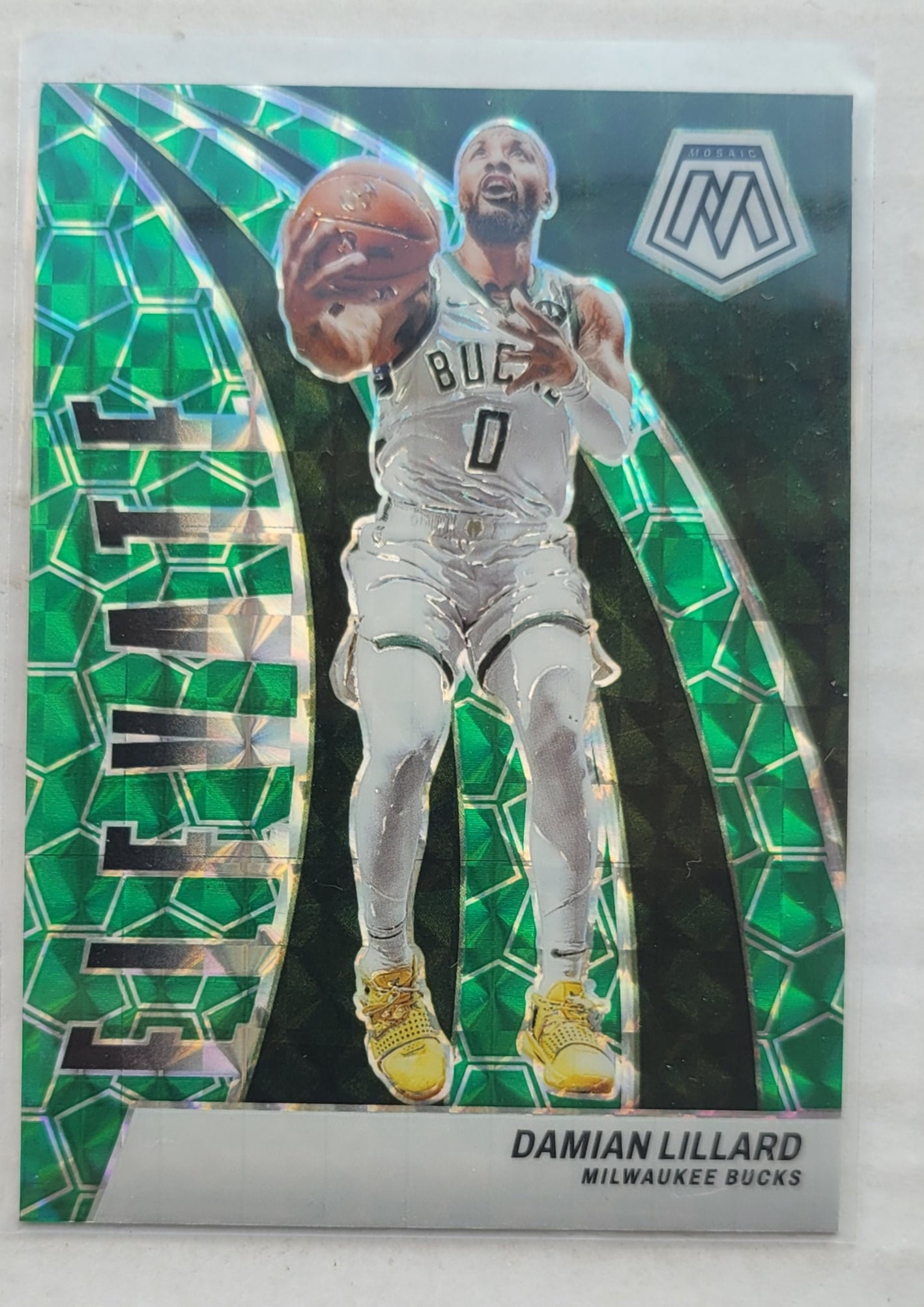 Damian Lillard - 2023-24 Panini Mosaic Elevate Mosaic Green #14