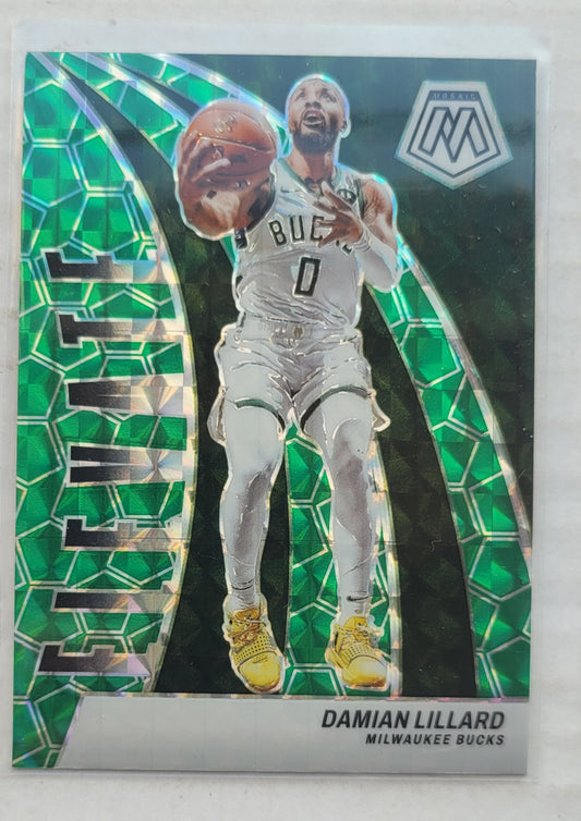 Damian Lillard - 2023-24 Panini Mosaic Elevate Mosaic Green #14