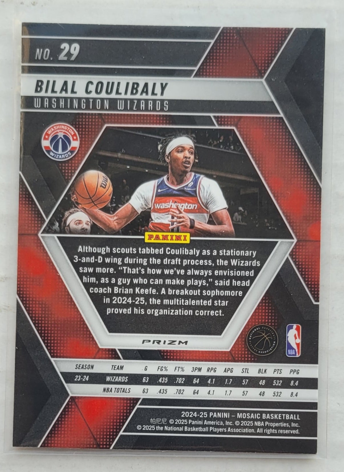 Bilal Coulibaly - 2024-25 Panini Mosaic Premium #29