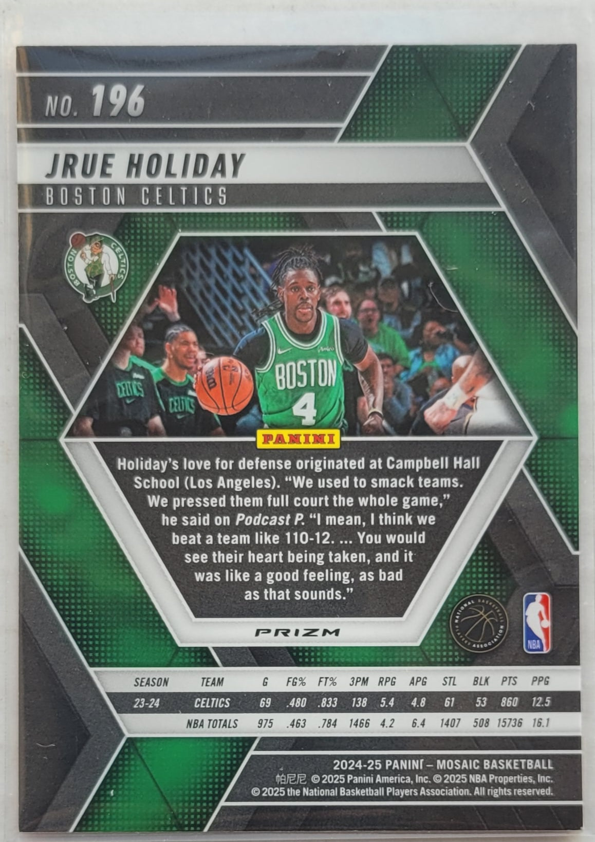 Jrue Holiday - 2024-25 Panini Mosaic Mosaic Red #196