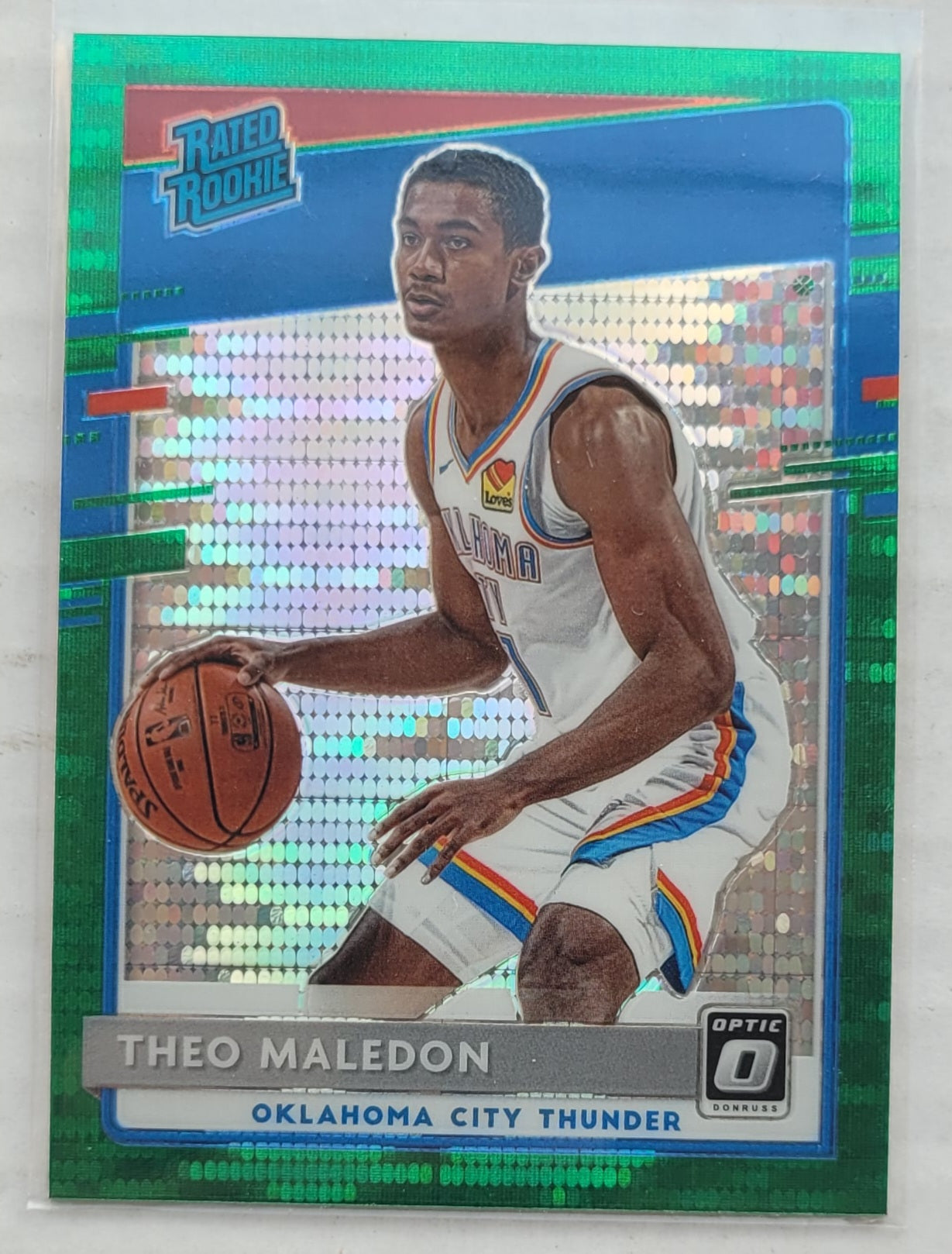 Theo Maledon - 2020-21 Donruss Optic Fanatics Green Pulsar #184 RR RC