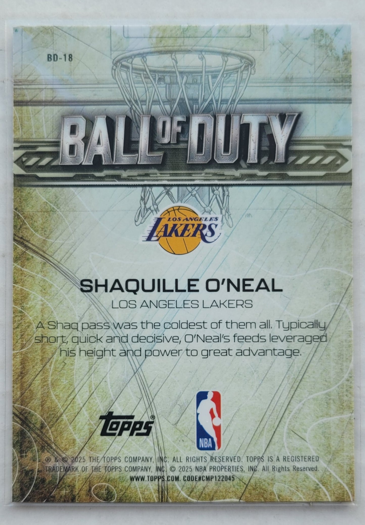 Shaquille O'Neal - 2025-26 Topps Chrome Ball of Duty #BD18