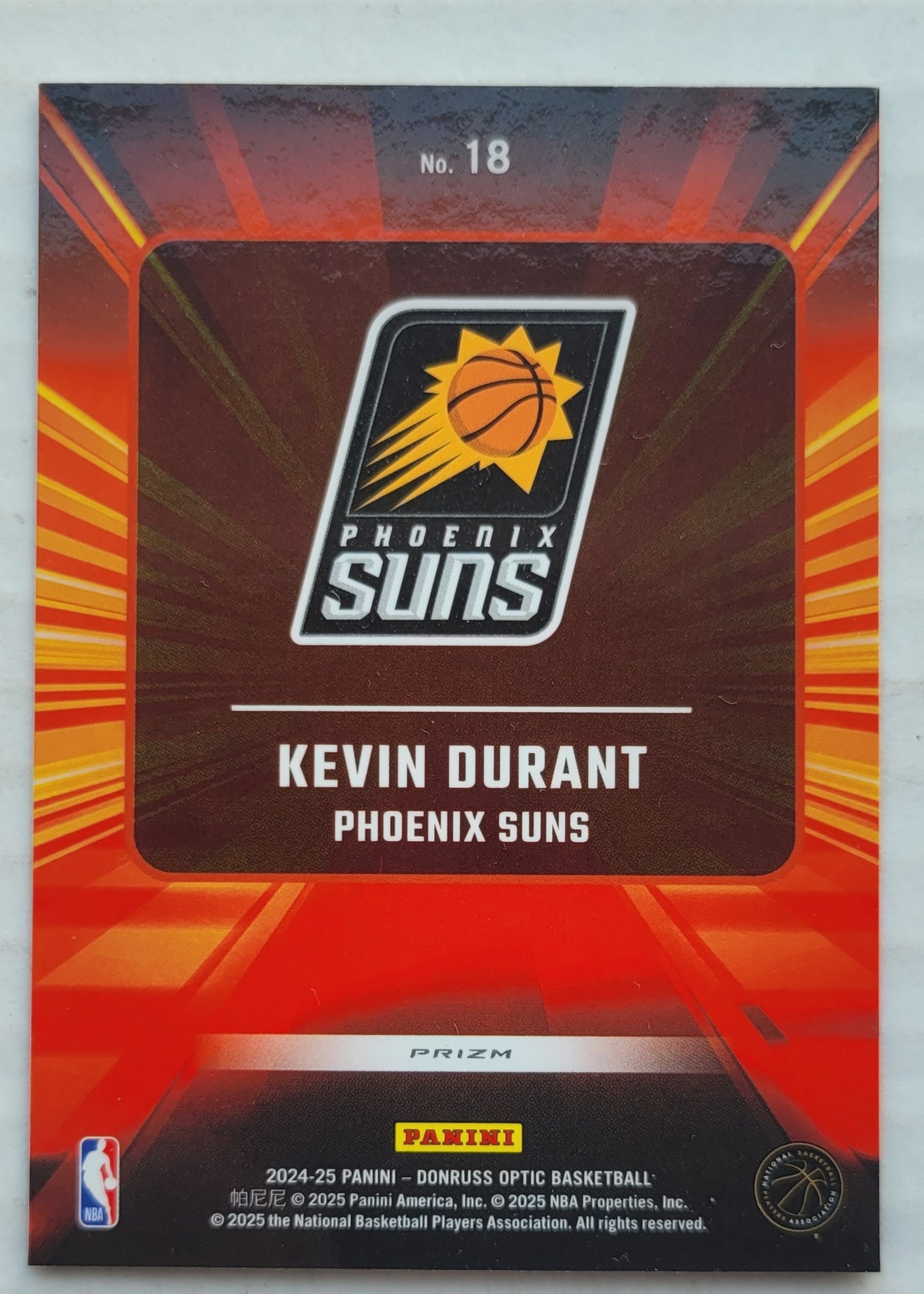 Kevin Durant - 2024-25 Donruss Optic Express Lane Purple #18