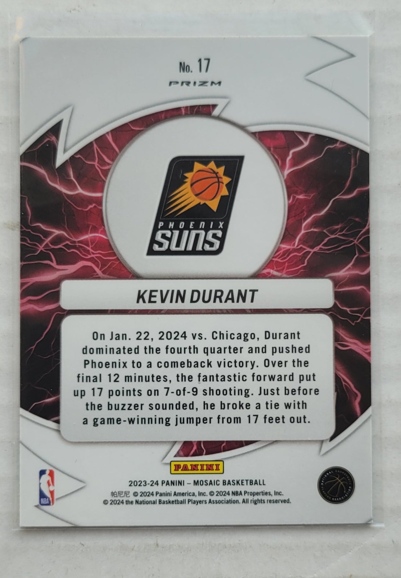 Kevin Durant - 2023-24 Panini Mosaic Thunder Road Mosaic Green #17