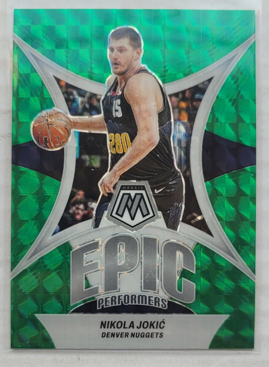 Nikola Jokic - 2023-24 Panini Mosaic Epic Performers Mosaic Green #15