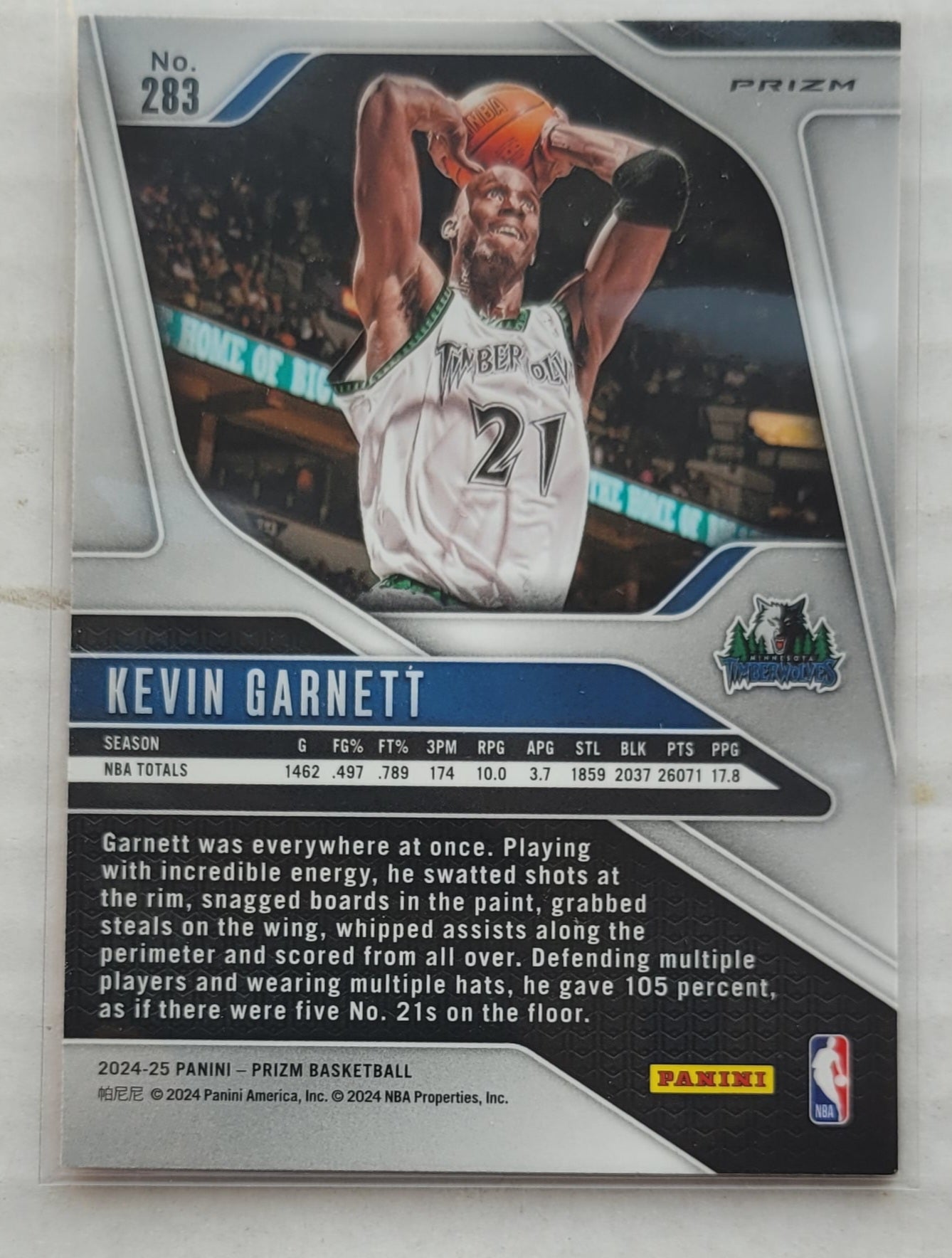 Kevin Garnett - 2024-25 Panini Prizm Prizms Red Ice #283