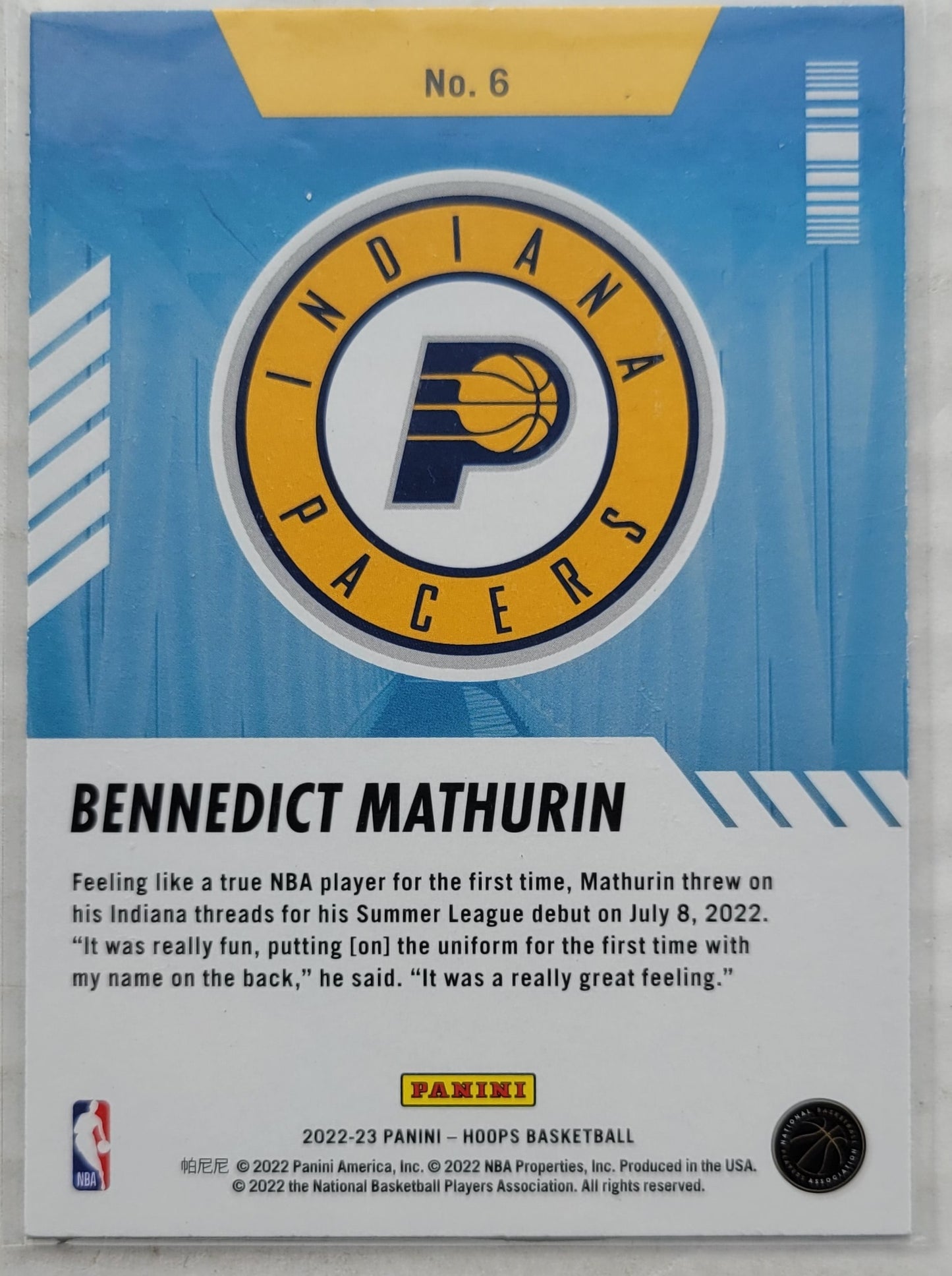 Bennedict Mathurin - 2022-23 Hoops Arriving Now Winter Holo #6