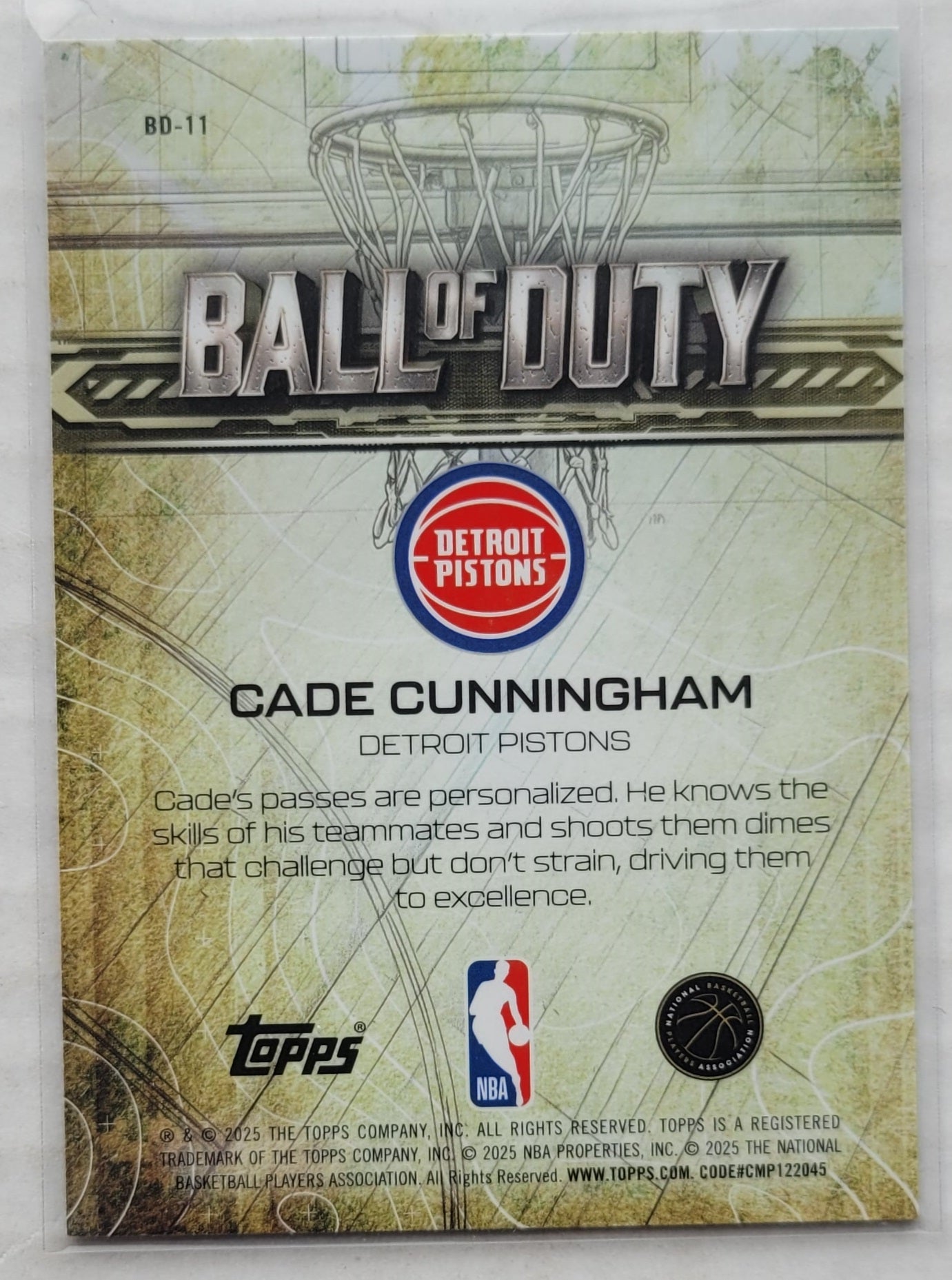 Cade Cunningham - 2025-26 Topps Chrome Ball of Duty #BD11
