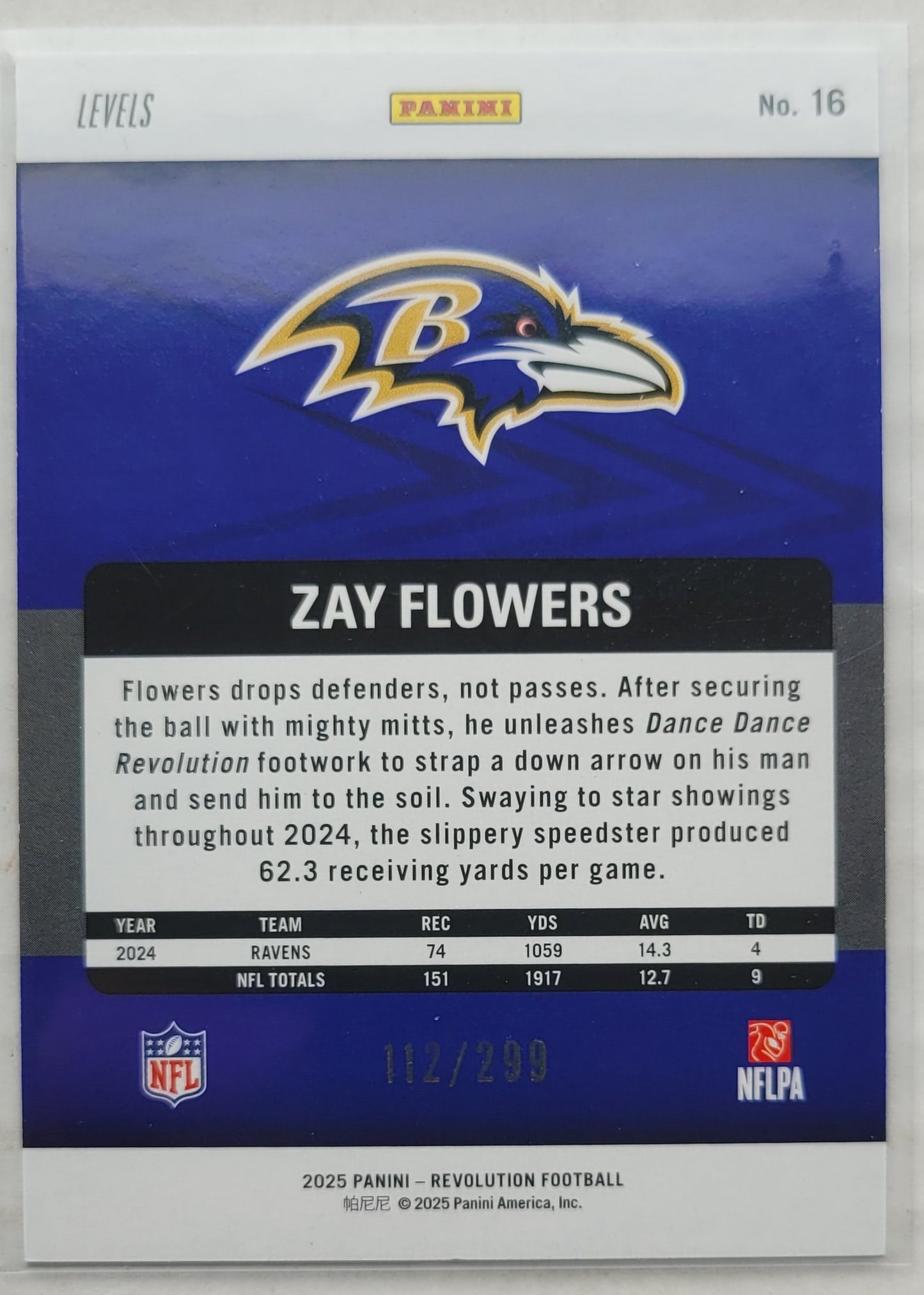 Zay Flowers - 2025 Panini Revolution Orange Levels #16 - 112/299
