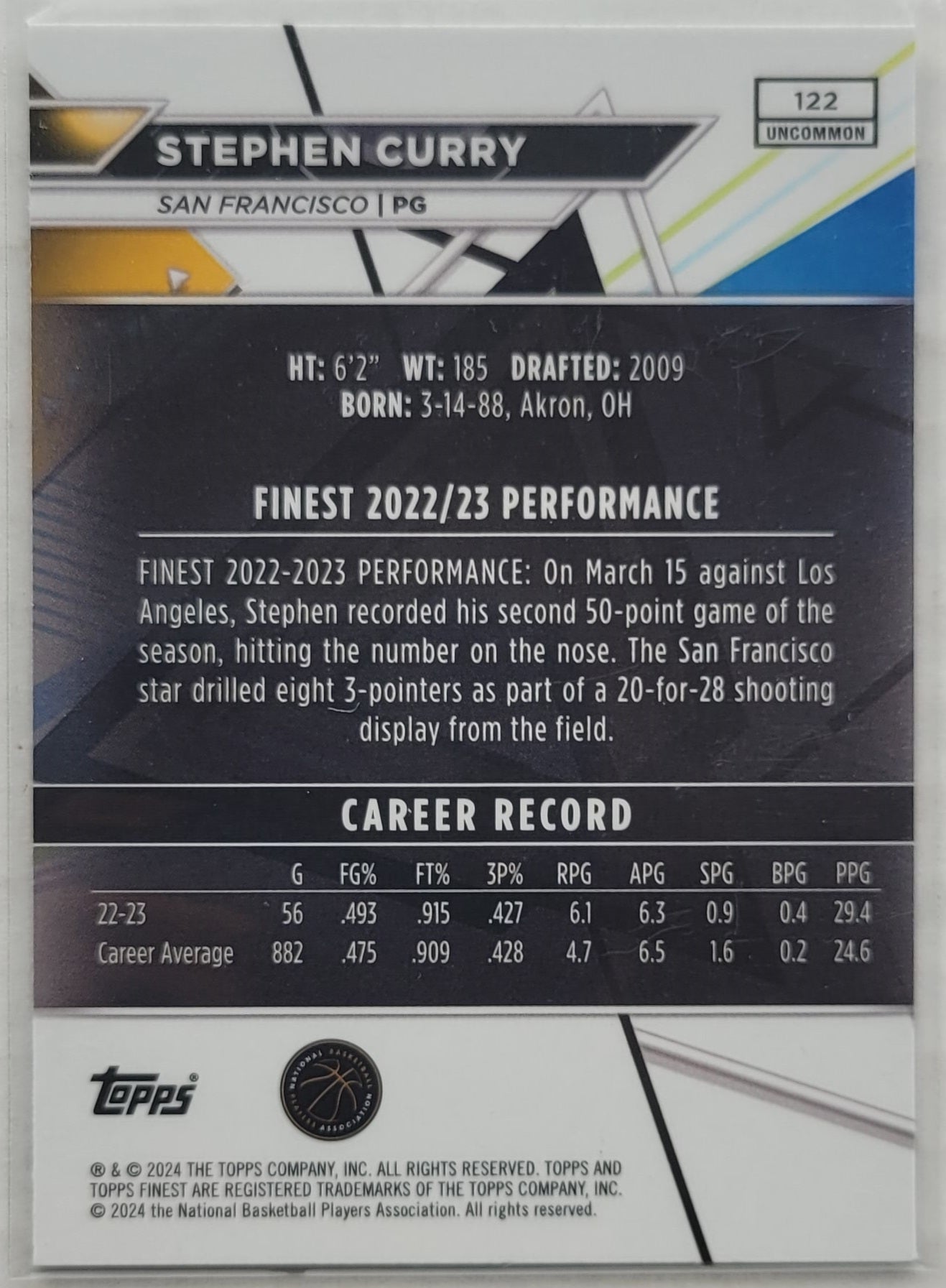 Stephen Curry - 2023-24 Finest #122 UC
