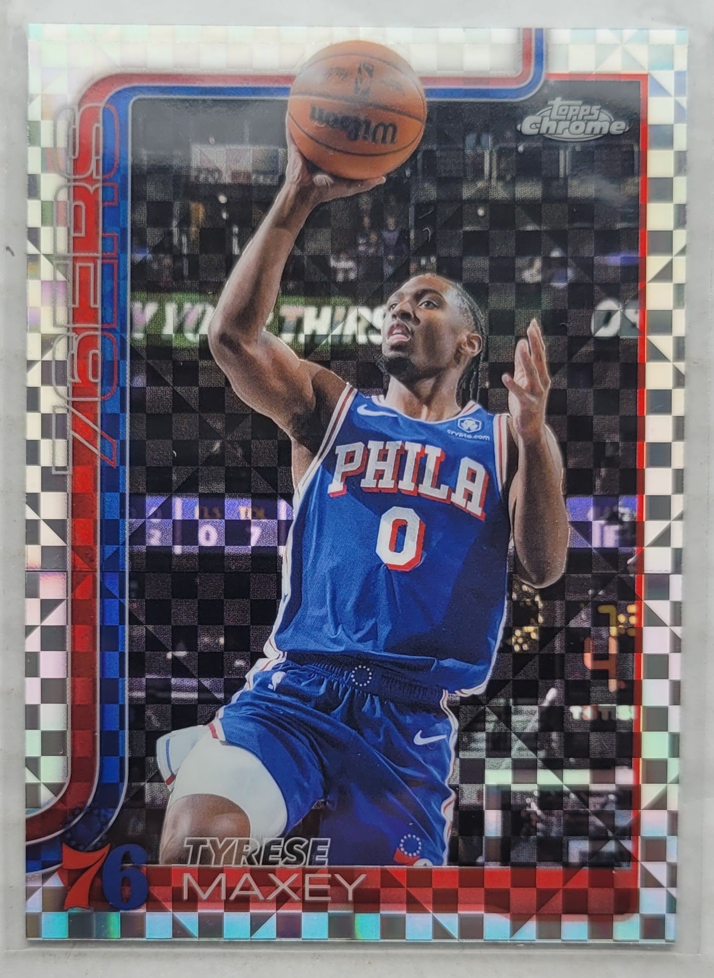 Tyrese Maxey - 2025-26 Topps Chrome X-Fractors #185
