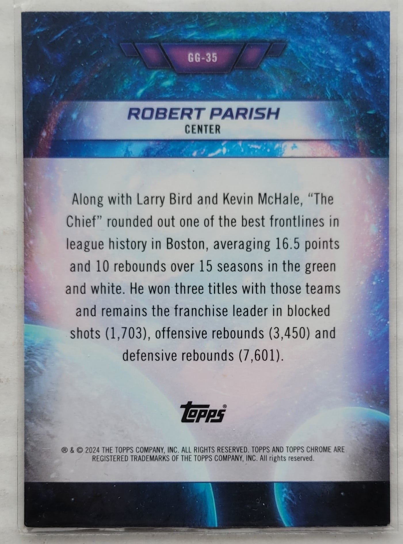 Robert Parish - 2023-24 Topps Cosmic Chrome Galaxy Greats #GG35