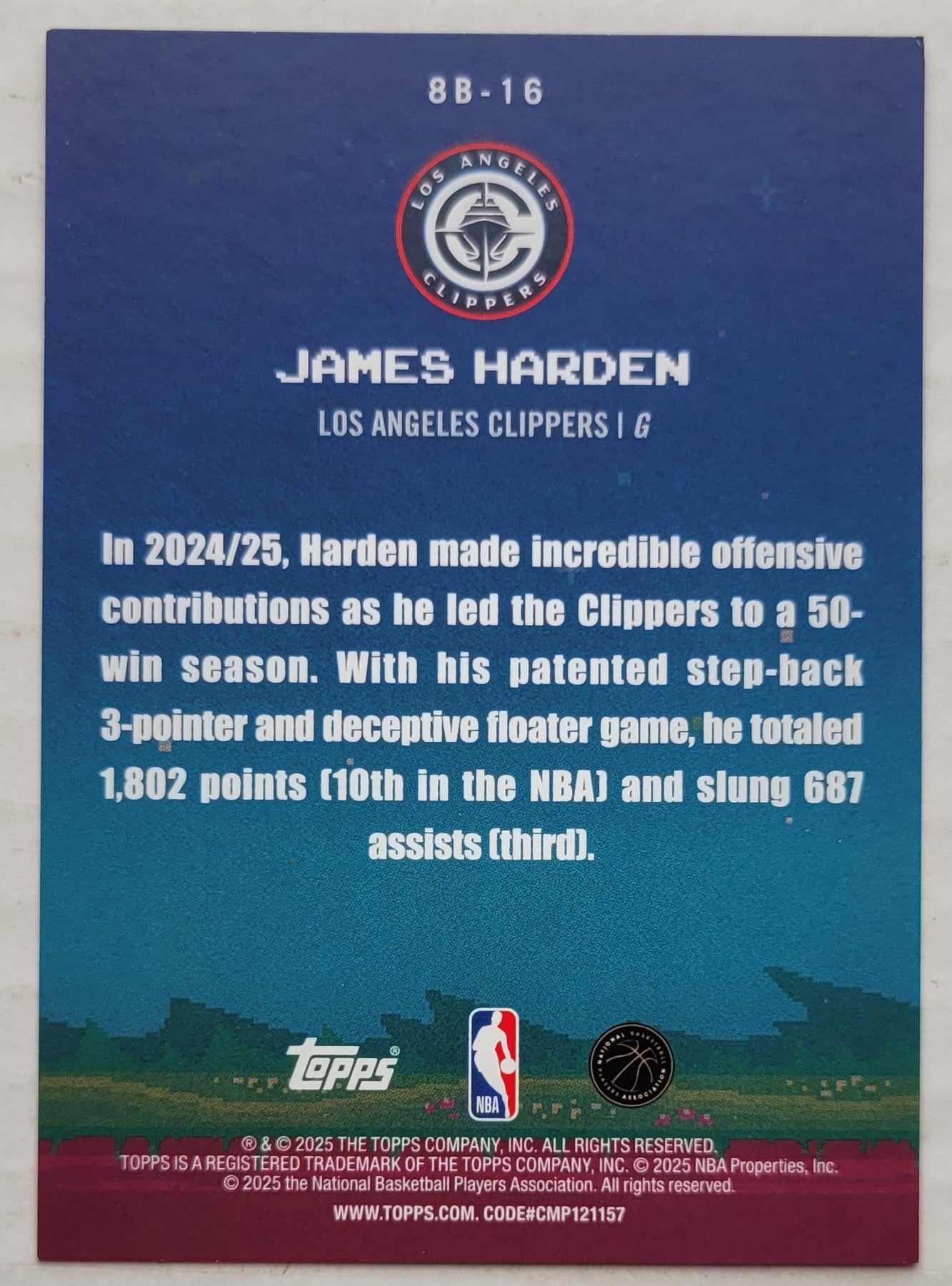 James Harden - 2025-26 Topps 8-Bit Ballers #8B16