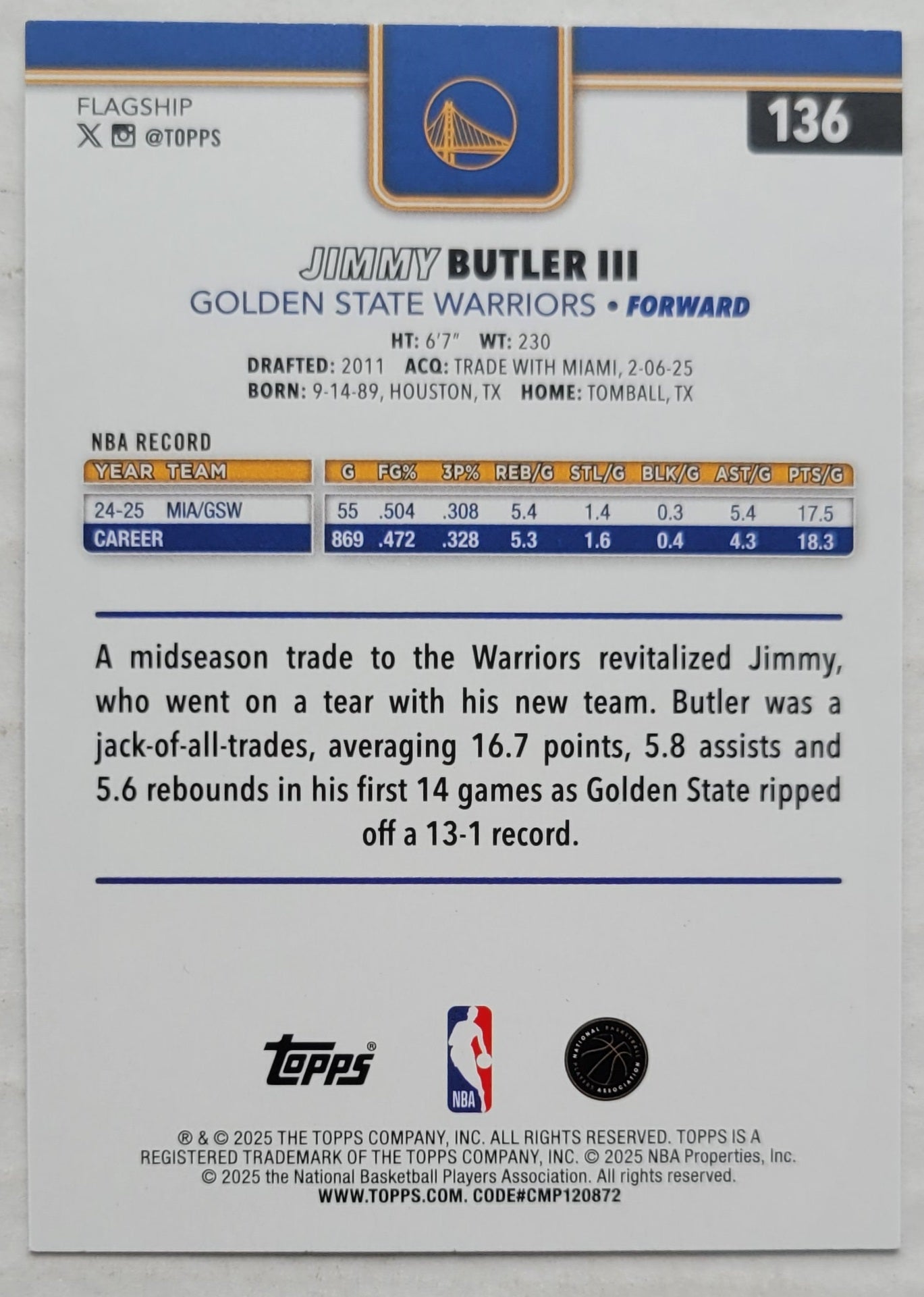 Jimmy Butler III - 2025-26 Topps Rainbow Foilboard #136
