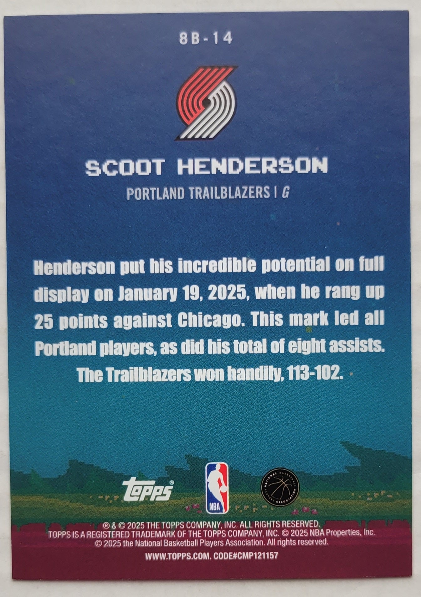 Scoot Henderson - 2025-26 Topps 8-Bit Ballers #8B14