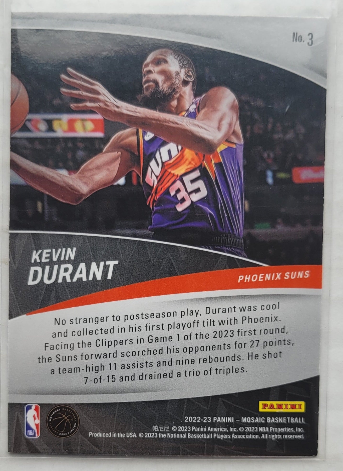 Kevin Durant - 2022-23 Panini Mosaic Elevate #3