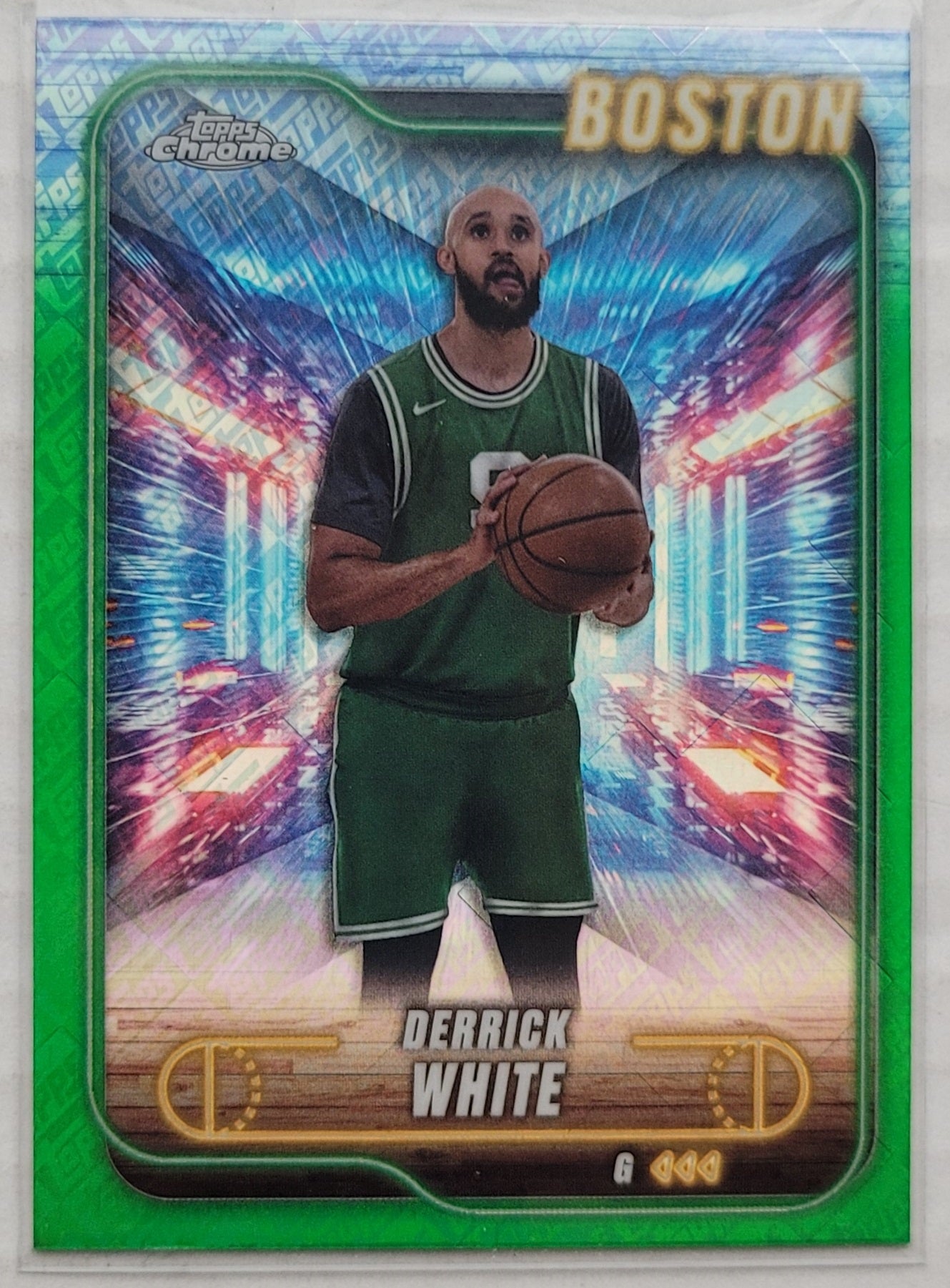 Derrick White - 2024-25 Topps Chrome Topps Green Refractors #45