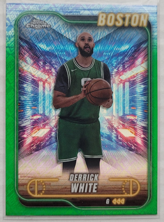 Derrick White - 2024-25 Topps Chrome Topps Green Refractors #45
