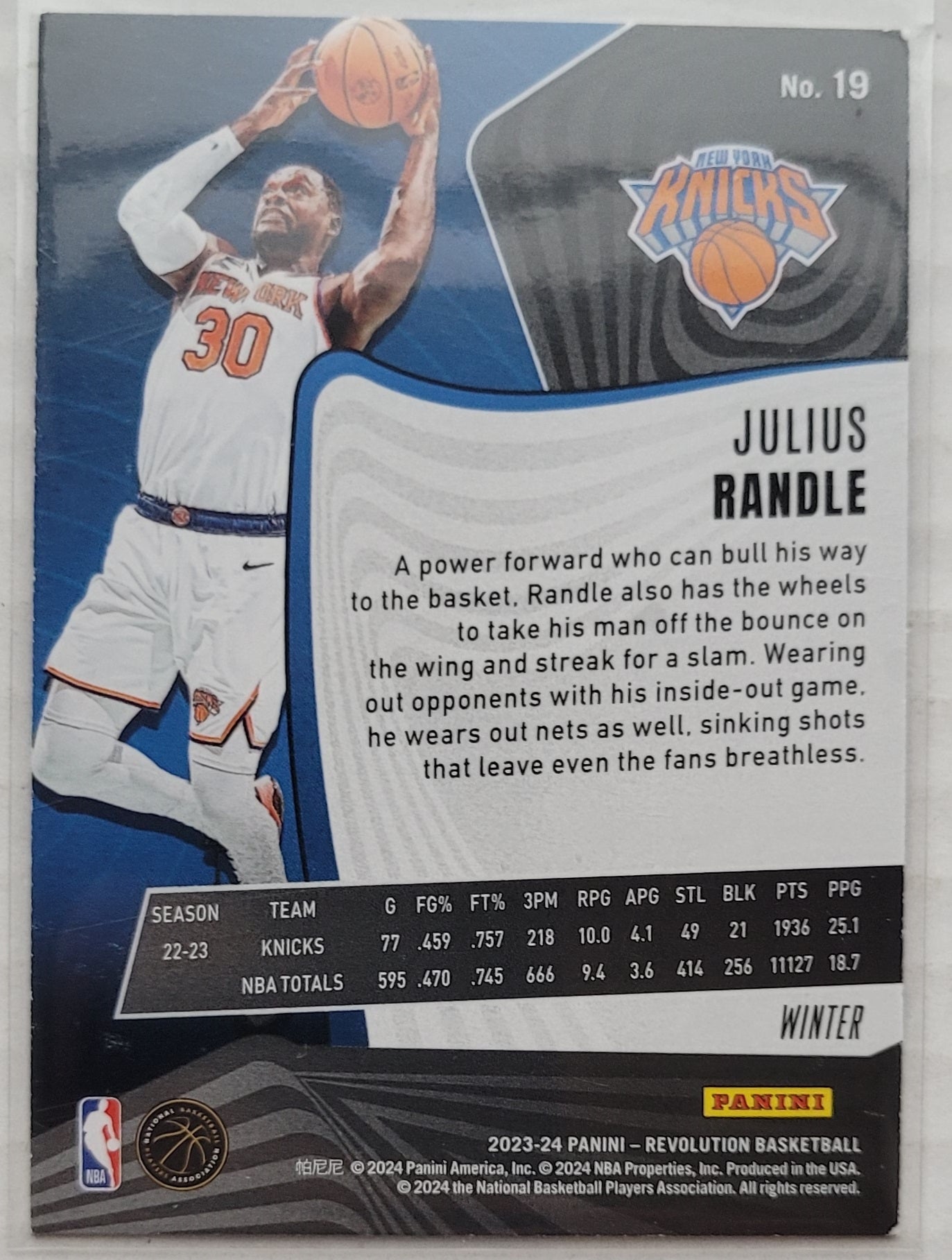 Julius Randle - 2023-24 Panini Revolution Winter #19