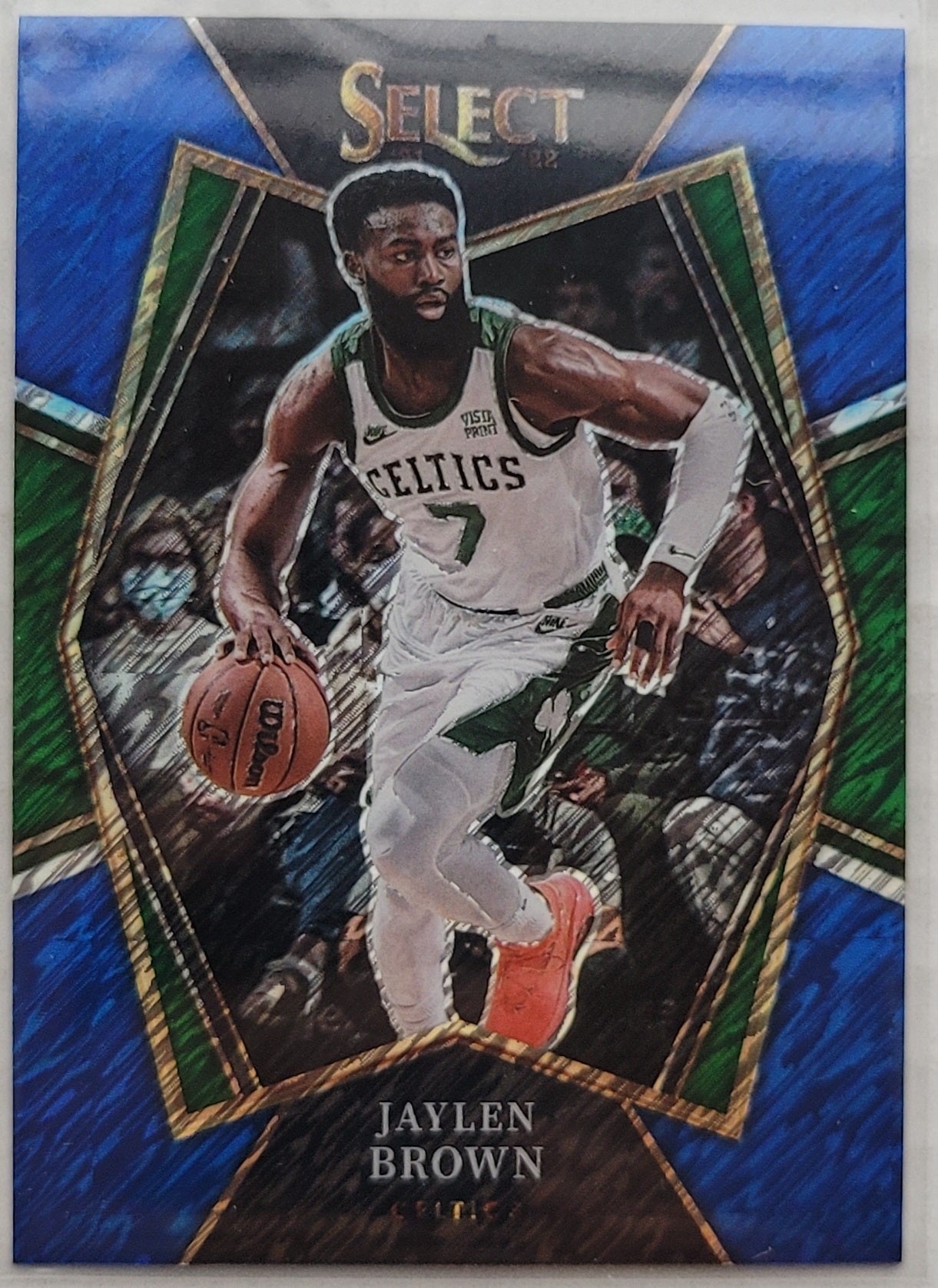 Jaylen Brown - 2021-22 Select Prizms Blue Shimmer #162