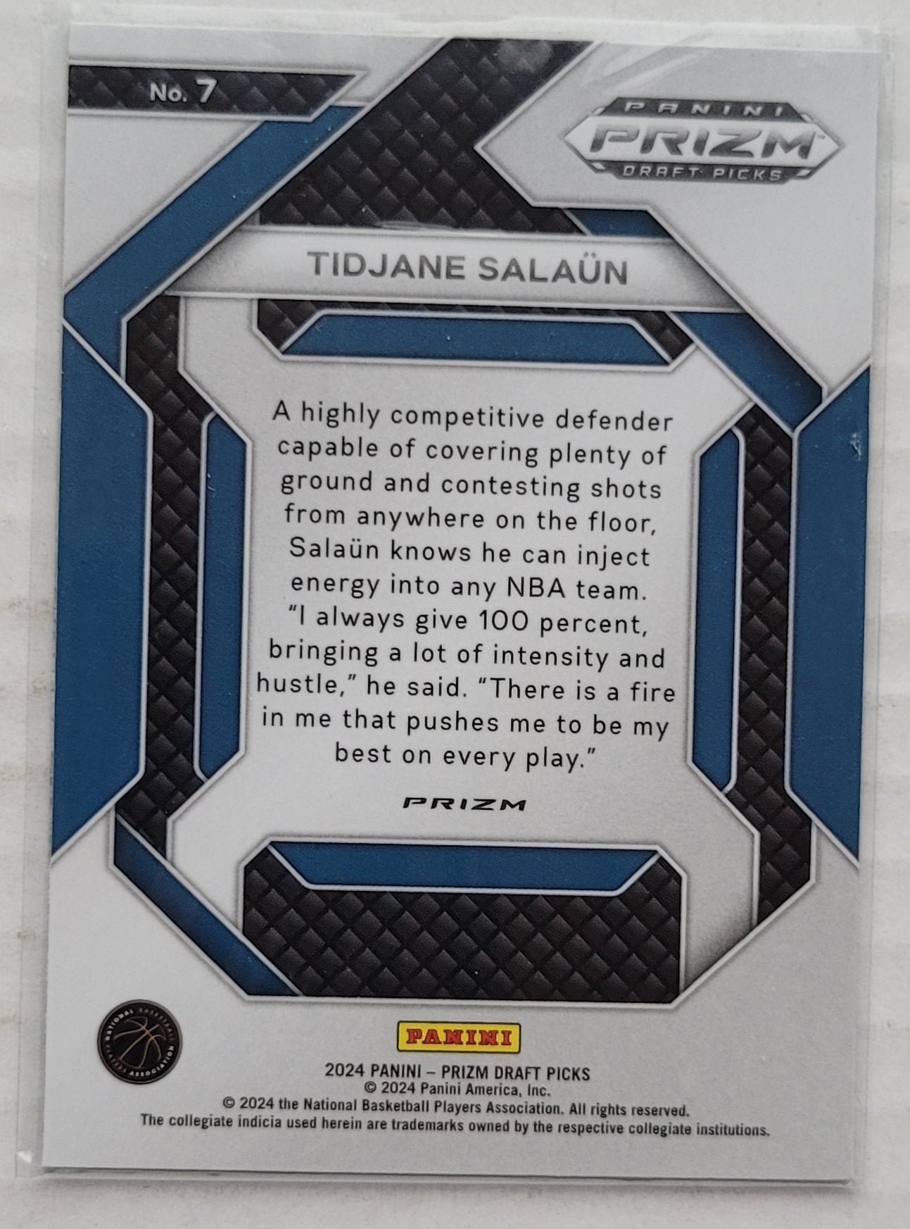Tidjane Salaun - 2024-25 Panini Prizm Draft Picks New Recruits Prizms Ice #7