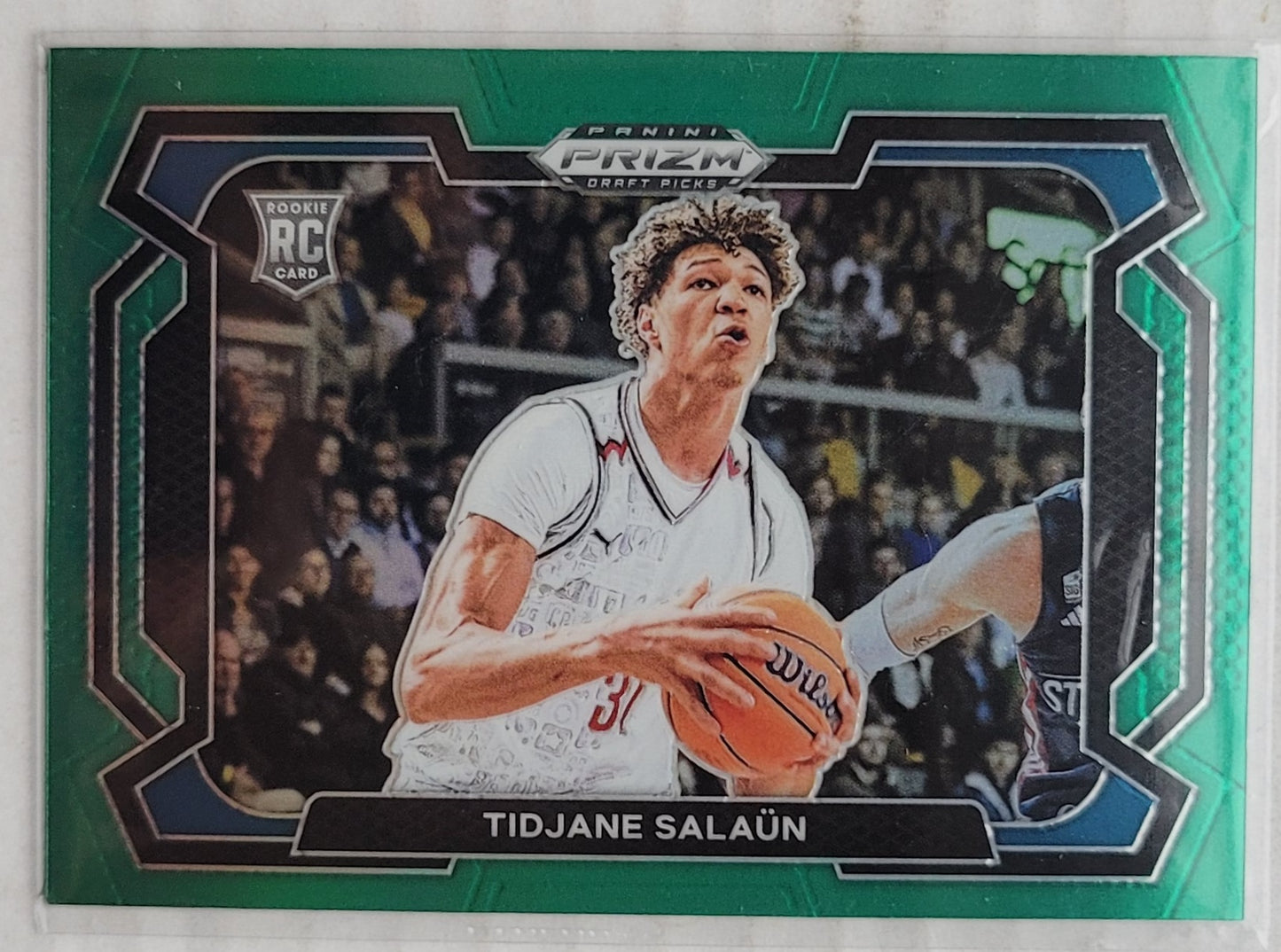Tidjane Salaun - 2024-25 Panini Prizm Draft Picks Variation Prizms Green #82 RC