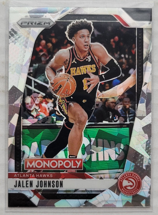 Jalen Johnson - 2024-25 Panini Prizm Monopoly White Cracked Ice #26