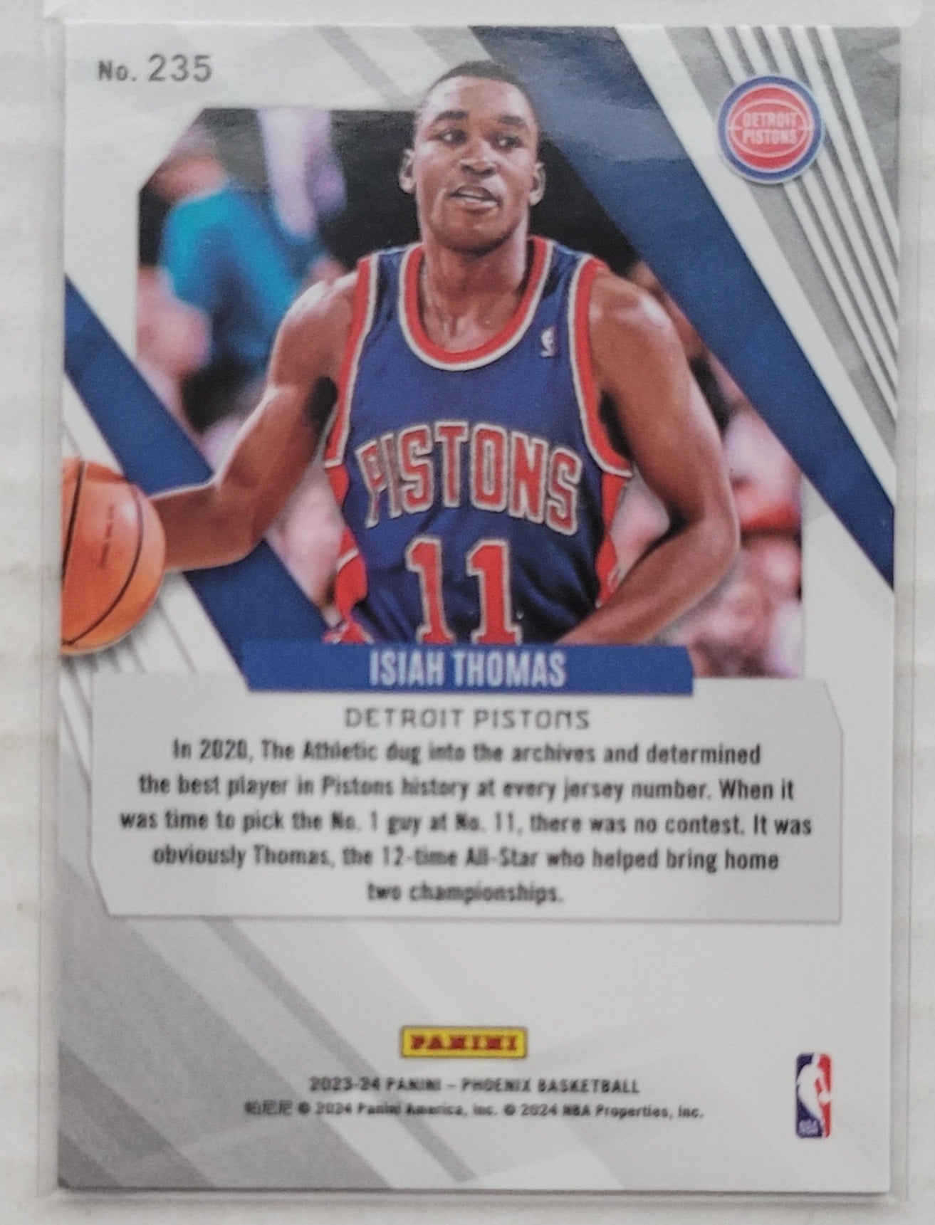 Isiah Thomas - 2023-24 Panini Phoenix Blue Ice #235