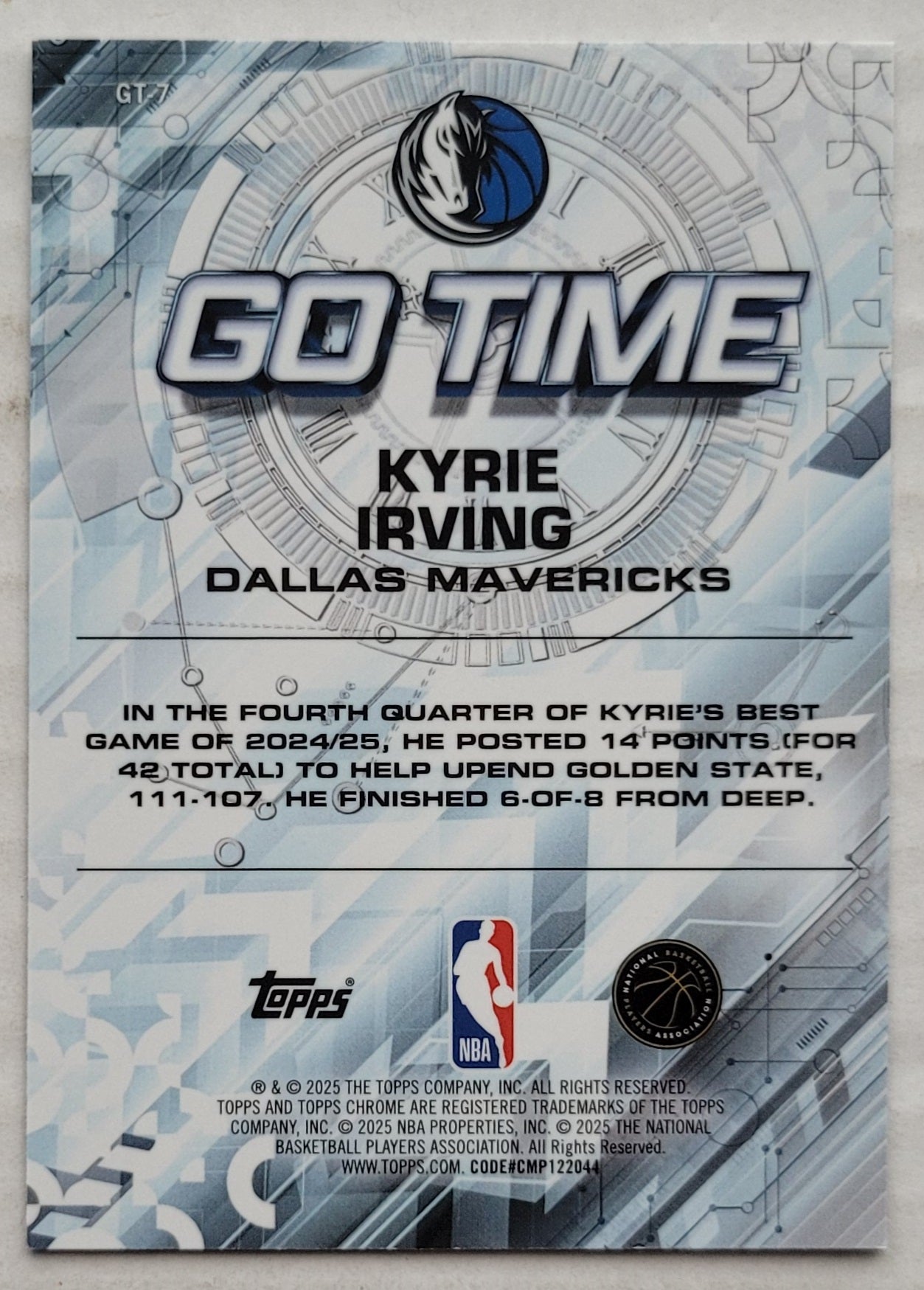 Kyrie Irving - 2025-26 Topps Chrome Go Time #GT7