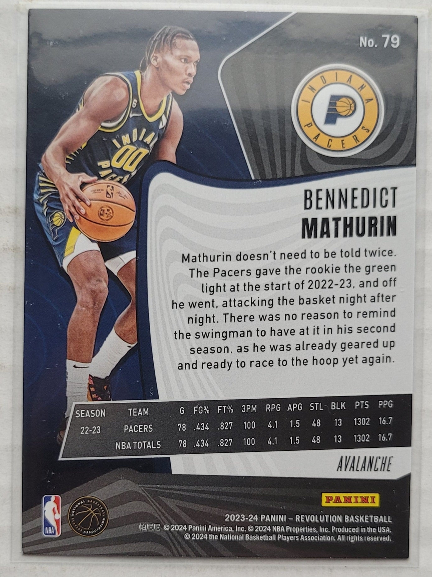 Bennedict Mathurin - 2023-24 Panini Revolution Avalanche #79